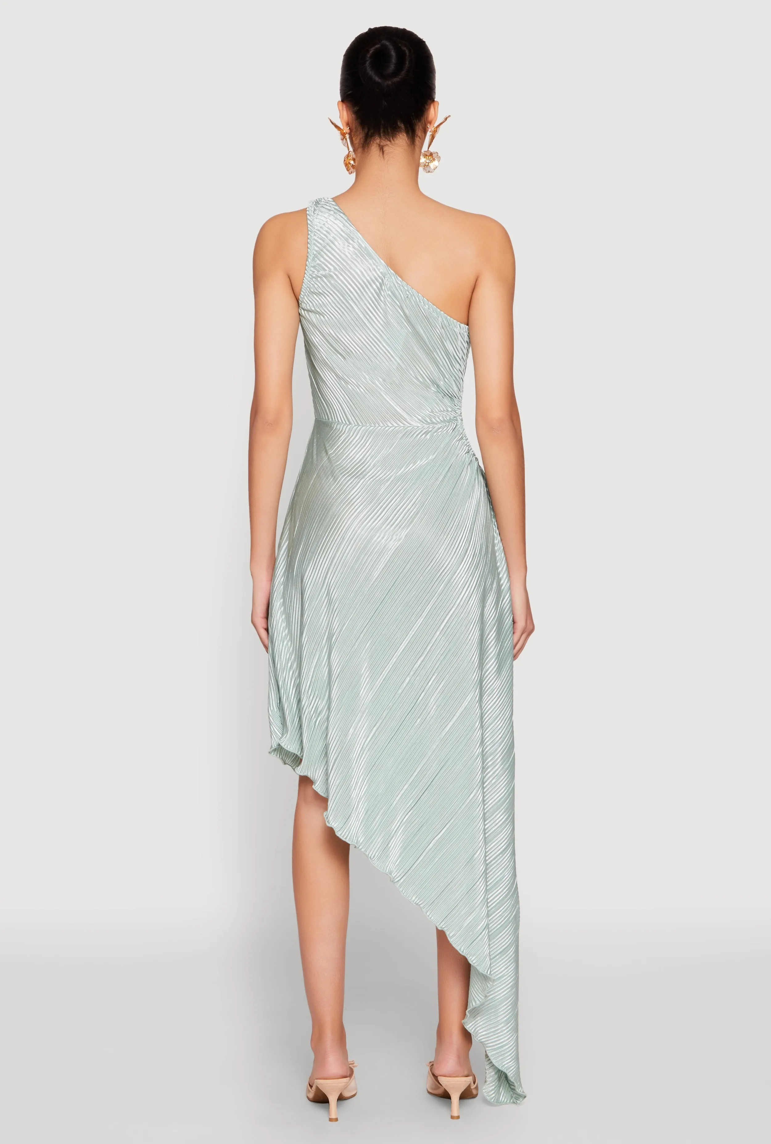 Plisse One Shoulder Asymmetrical Dress sold by Rainbow product image thumbnail 5