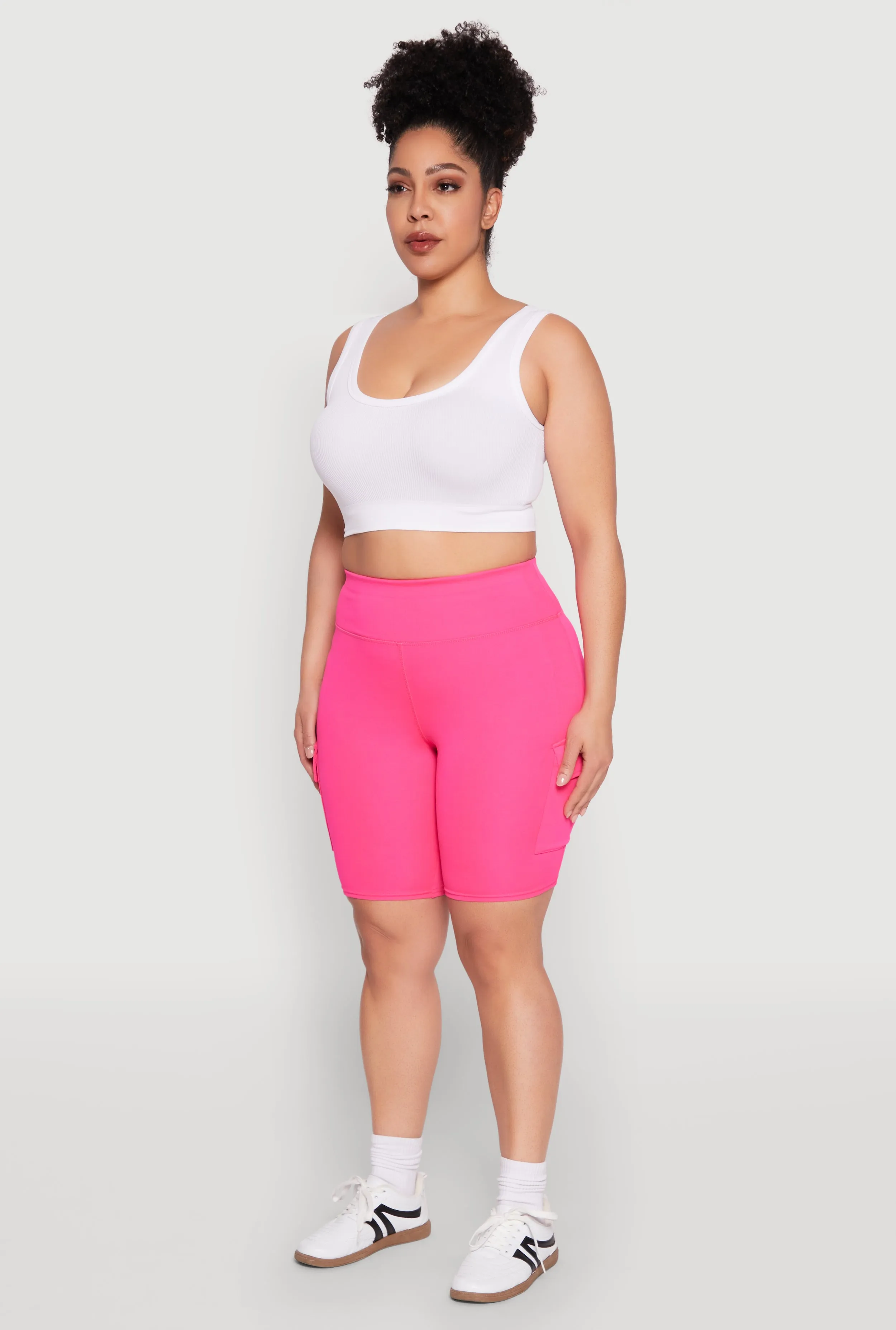 Plus Size Spandex Cargo Biker Shorts sold by Rainbow product image thumbnail 3