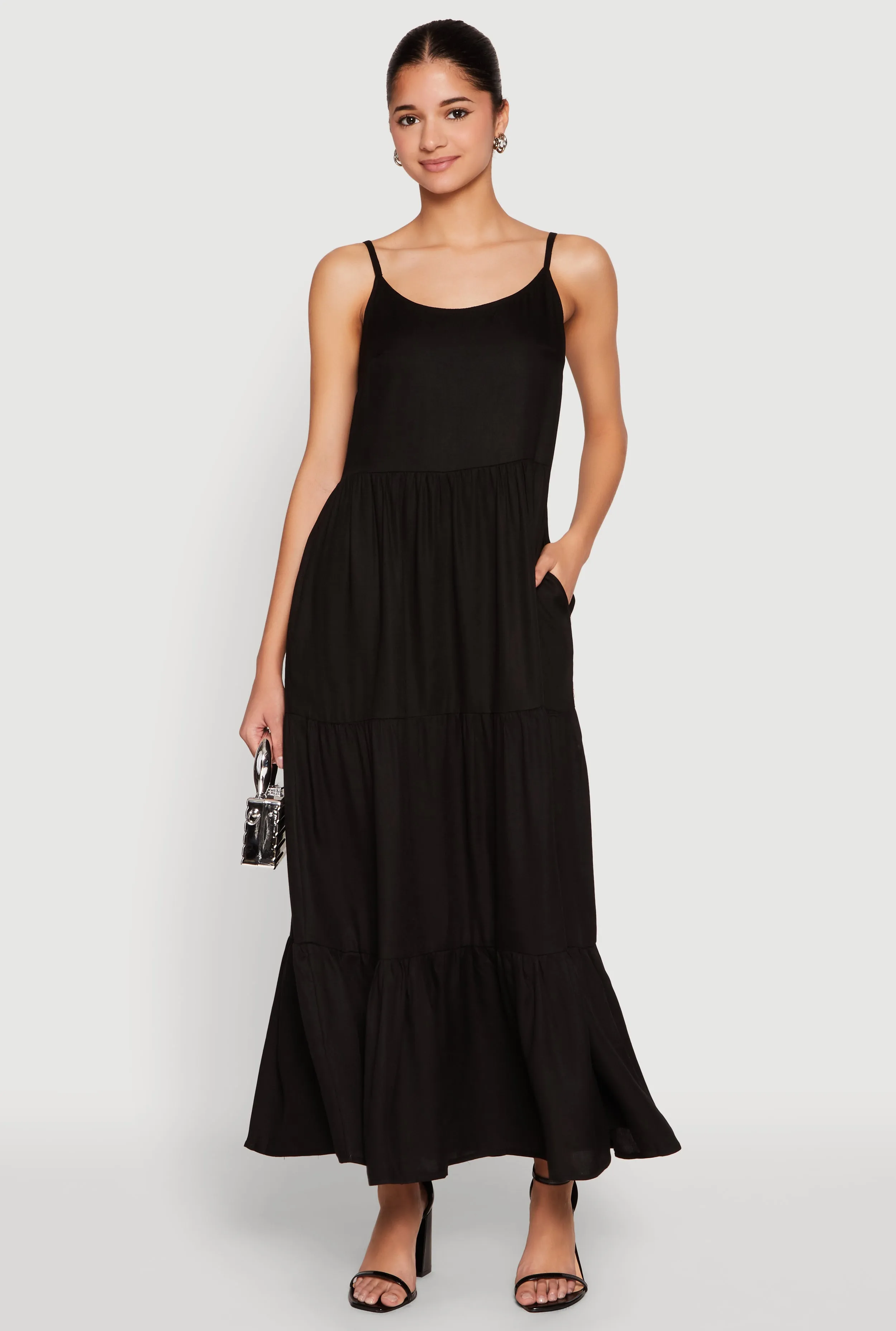 Scoop Neck Tiered Maxi Dress sold by Rainbow product image thumbnail 2