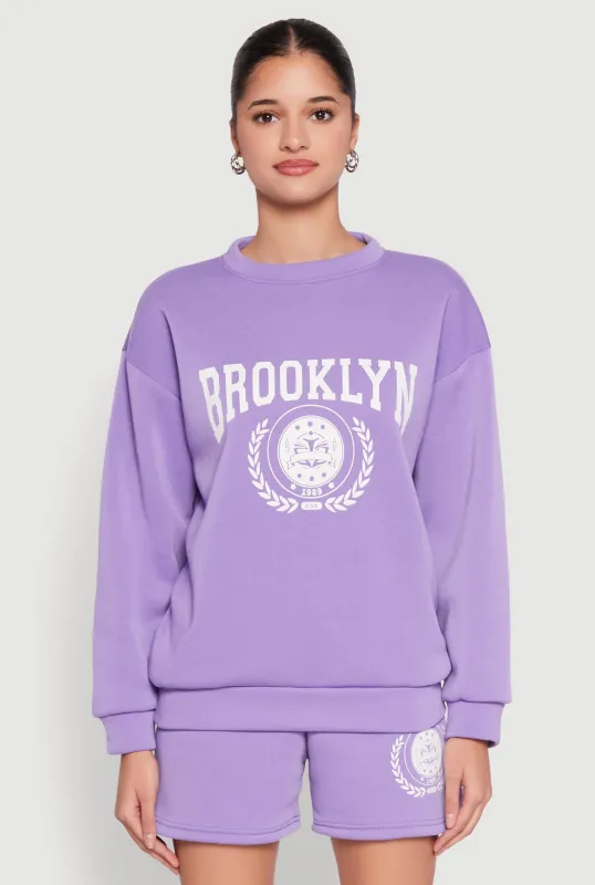 Fleece Brooklyn Graphic Sweatshirt sold by Rainbow