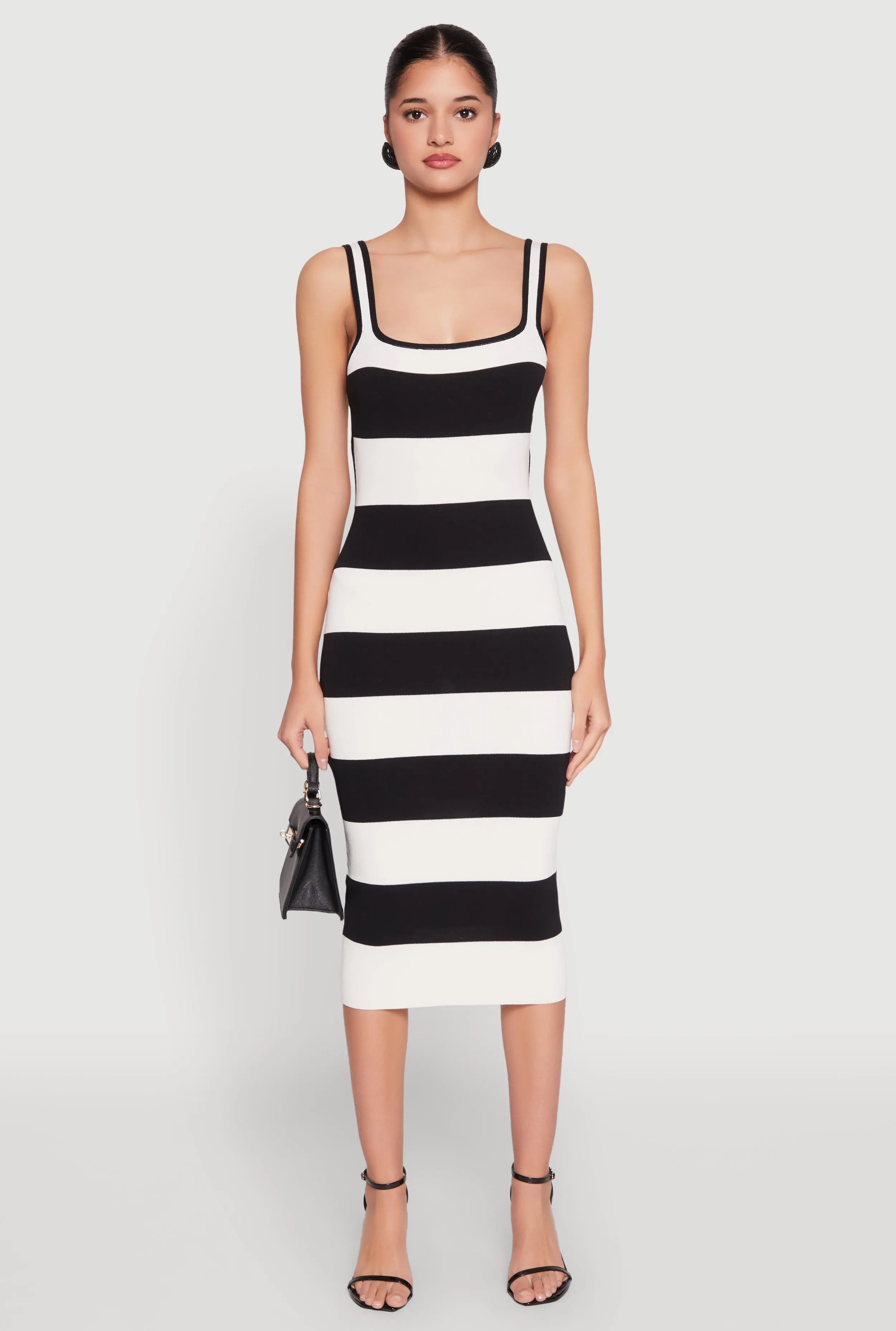 Open Tie Back Sleeveless Striped Bodycon Dress sold by Rainbow product image thumbnail 2