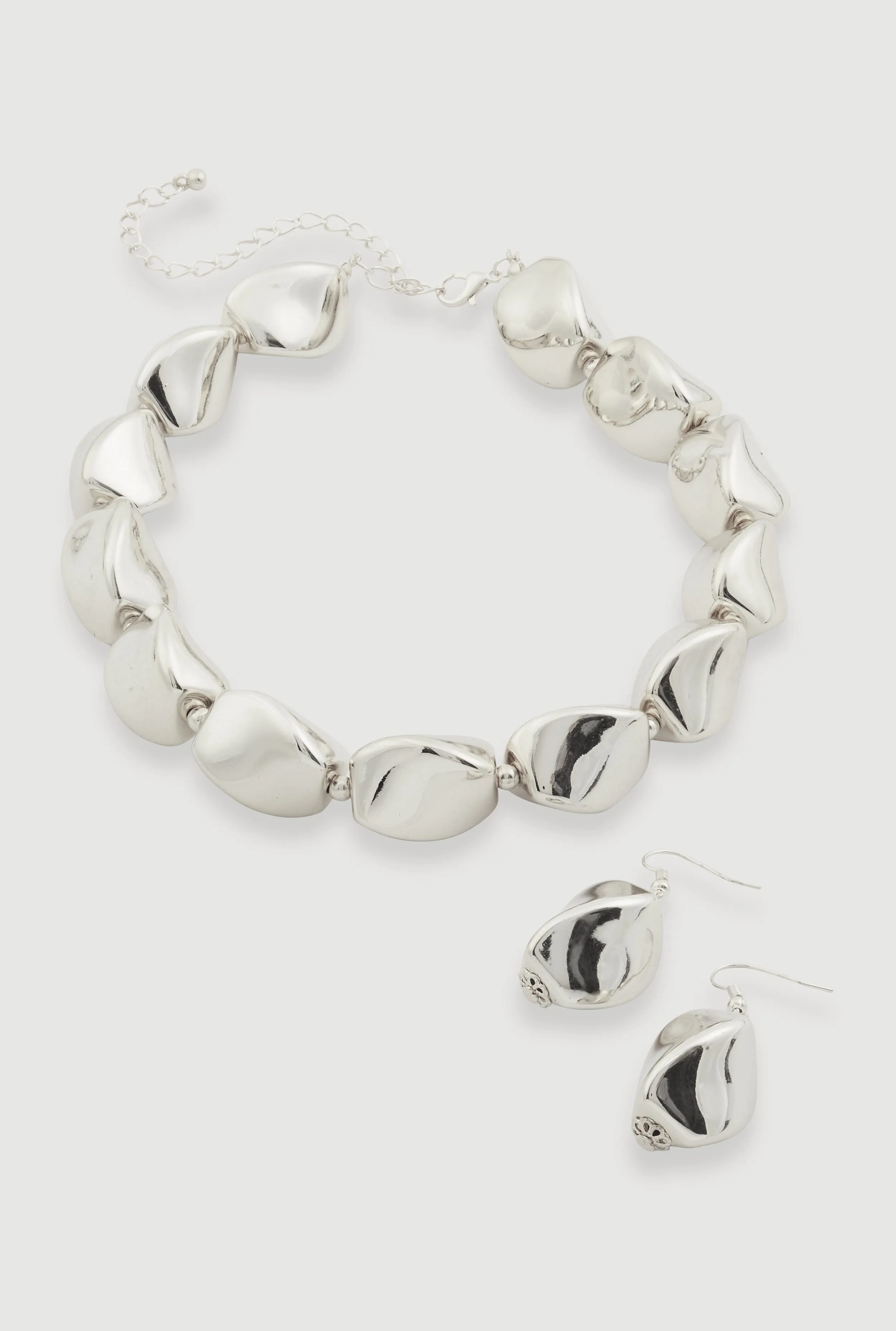 Chunky Bead Necklace with Drop Earrings sold by Rainbow