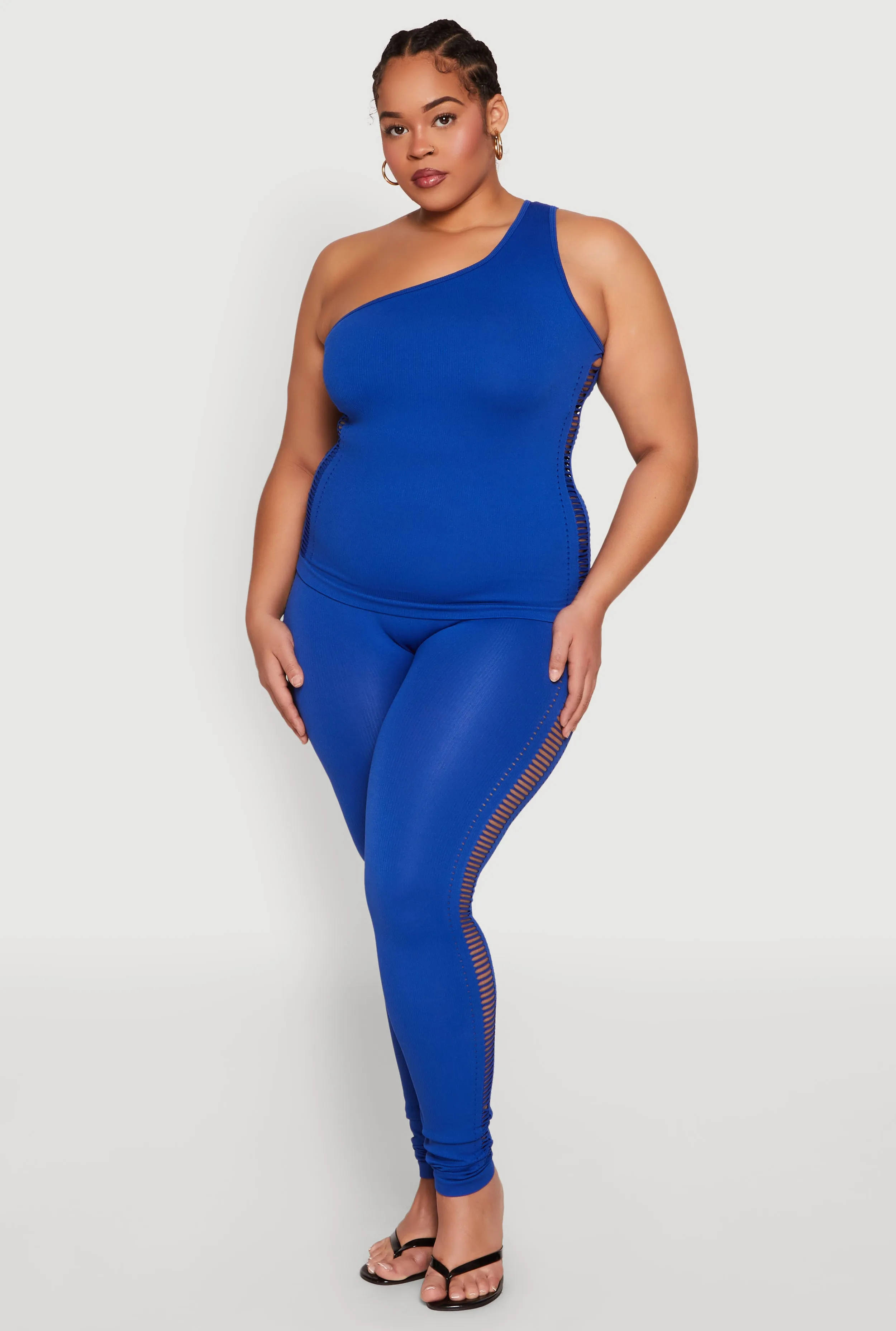 Plus Size Laser Cut Side Leggings sold by Rainbow product image thumbnail 2