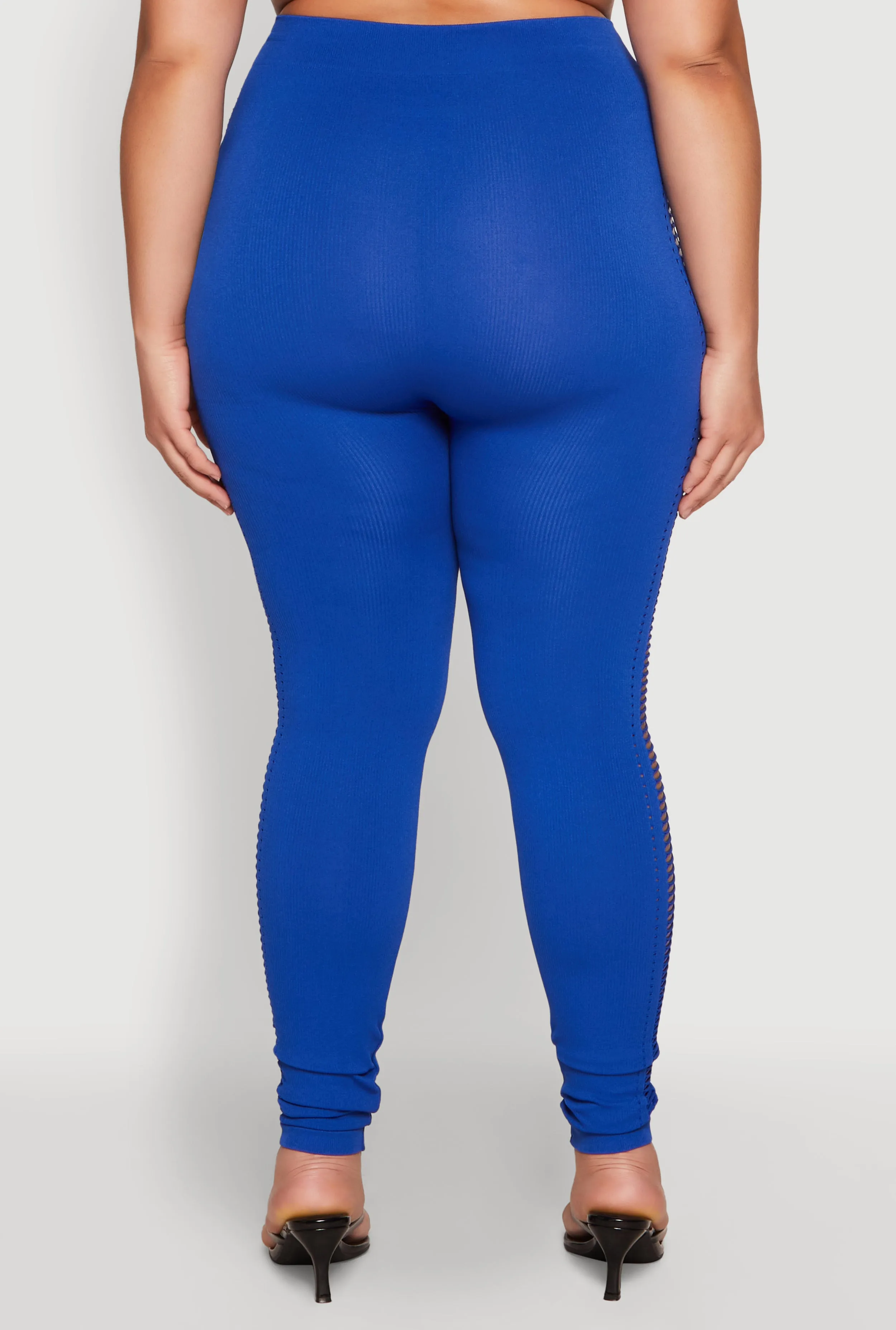 Plus Size Laser Cut Side Leggings sold by Rainbow product image thumbnail 5