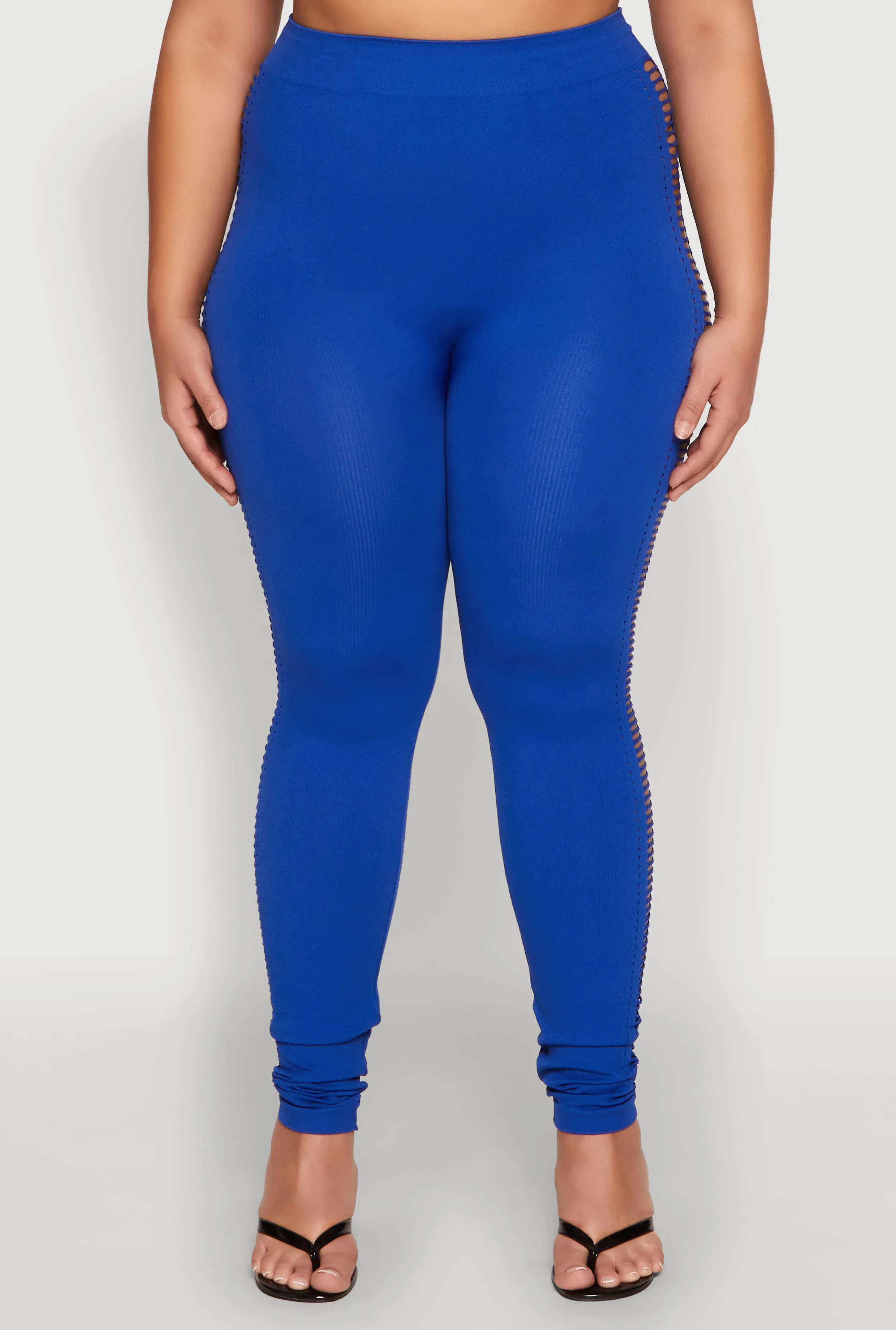 Plus Size Laser Cut Side Leggings sold by Rainbow product image thumbnail 3