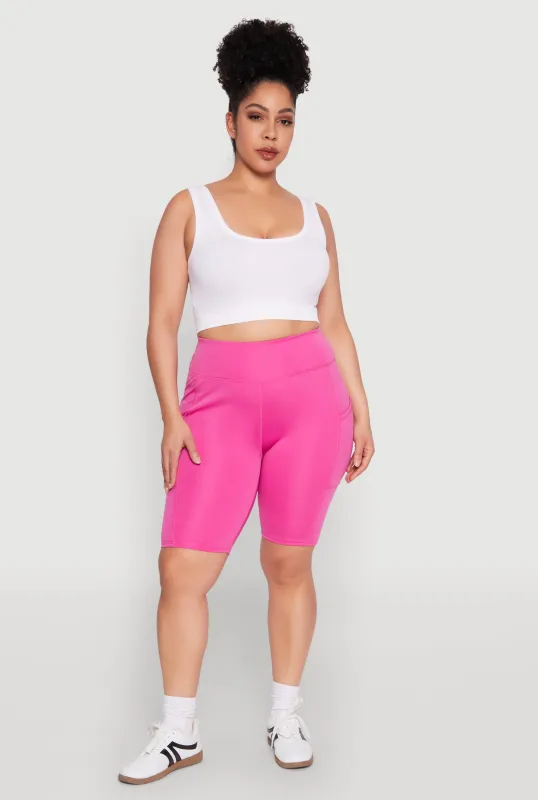 Plus Size Spandex Biker Shorts sold by Rainbow