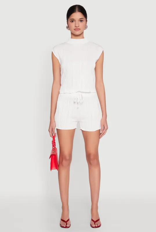 Plisse High Waisted Shorts sold by Rainbow