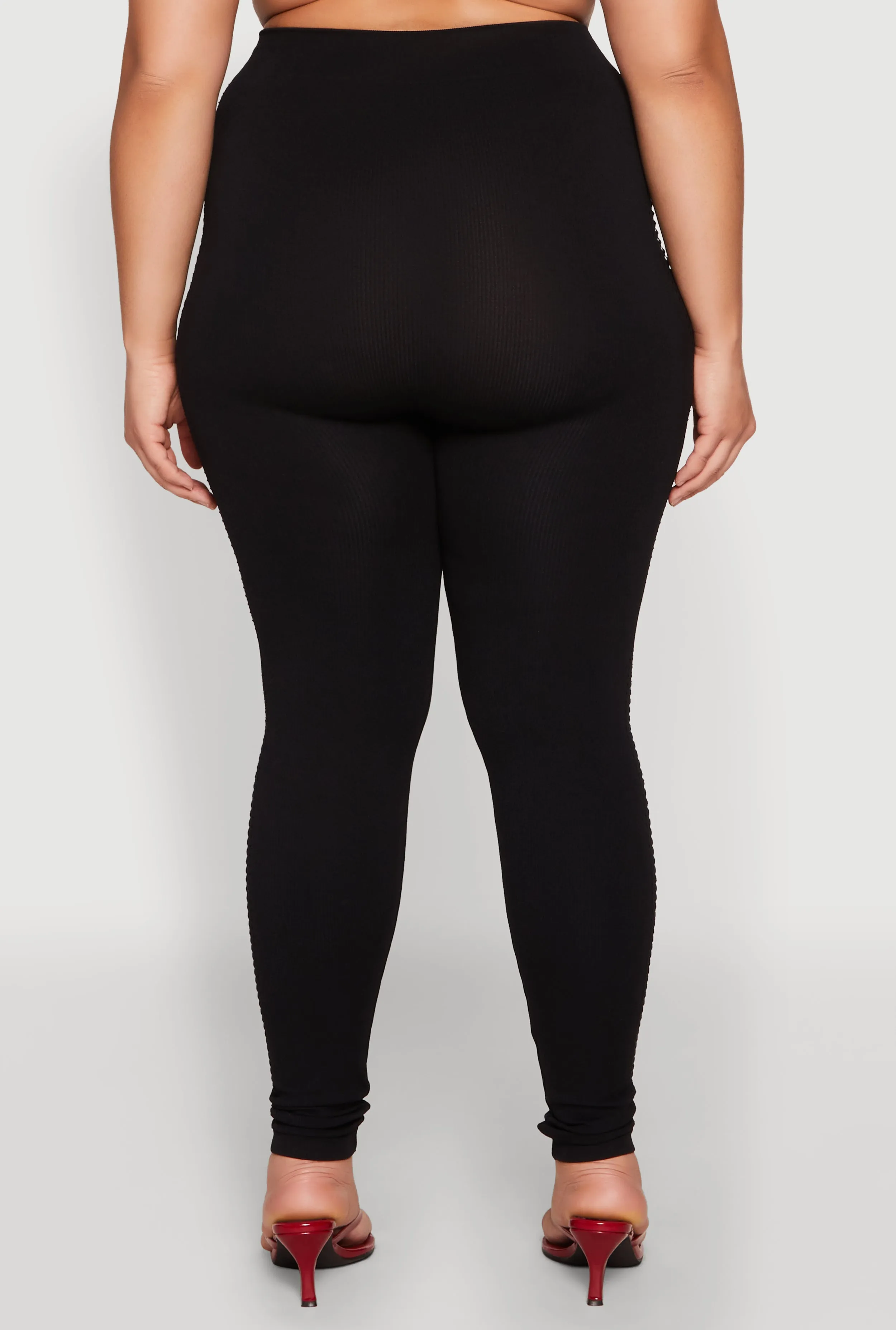 Plus Size Laser Cut Side Leggings sold by Rainbow product image thumbnail 5