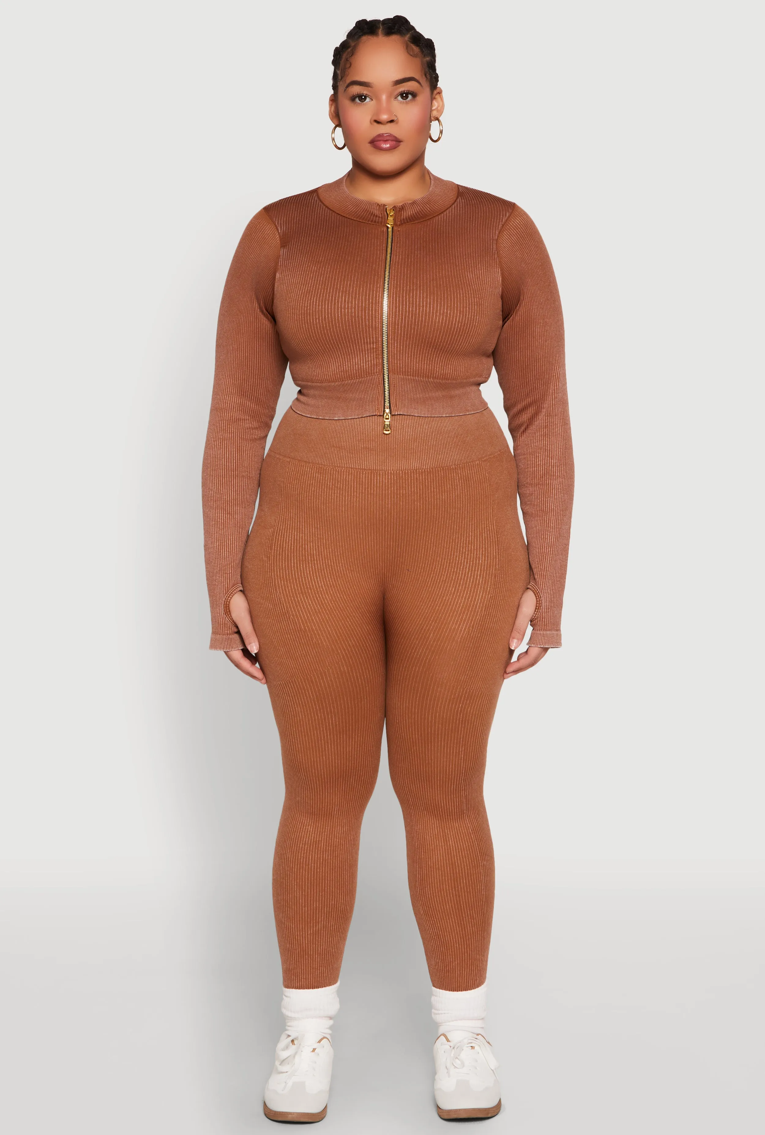 Plus Size Daisy Acid Wash Track Jacket sold by Rainbow product image thumbnail 2