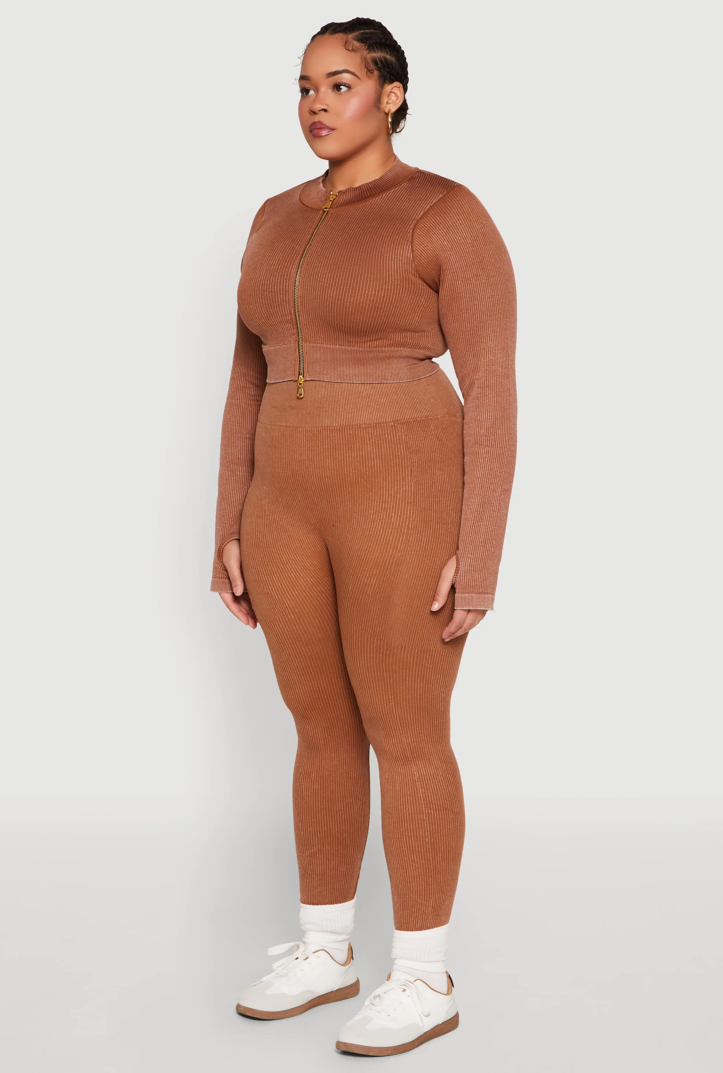 Plus Size Daisy Acid Wash Track Jacket sold by Rainbow product image thumbnail 5