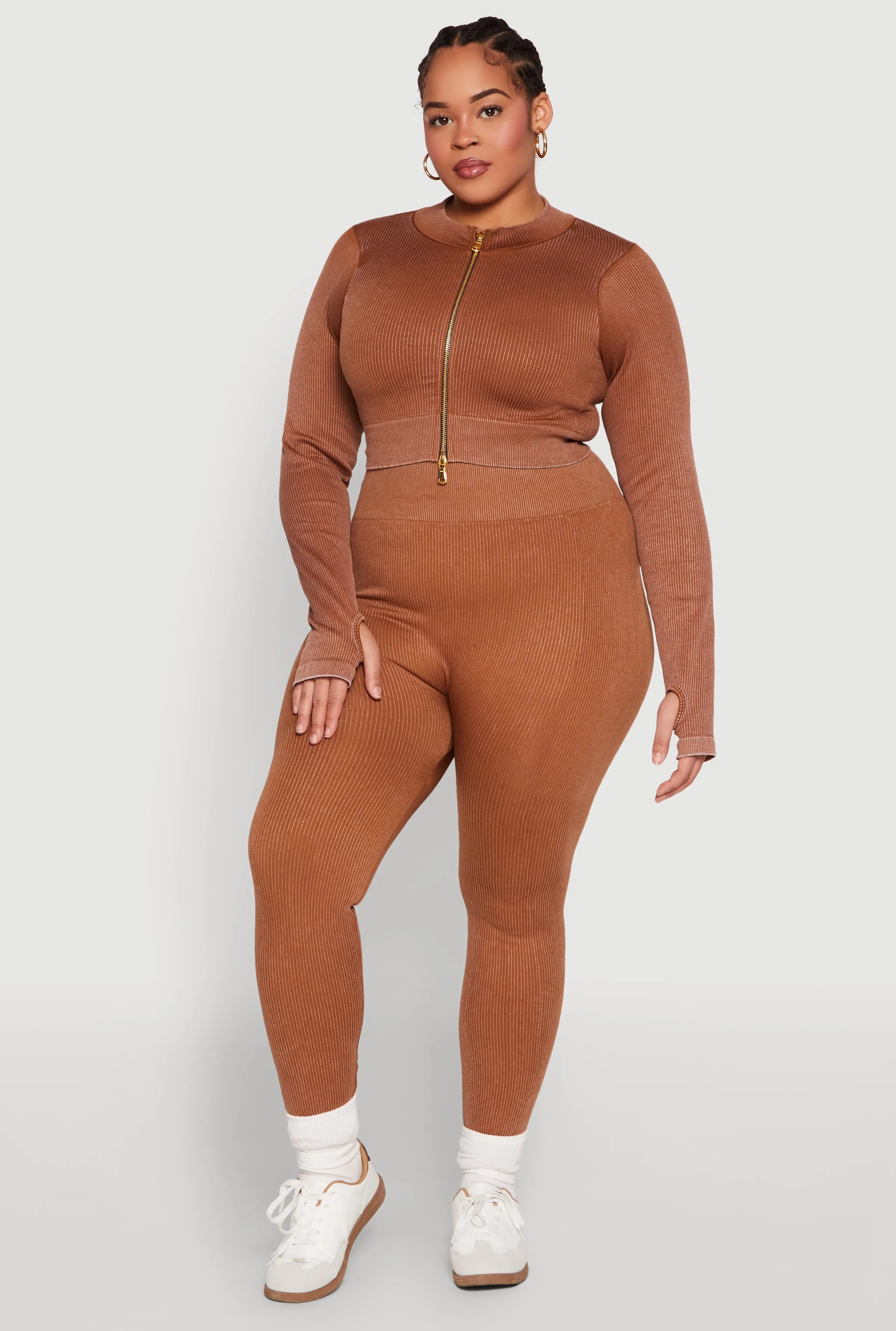 Plus Size Daisy Acid Wash Track Jacket sold by Rainbow product image thumbnail 3