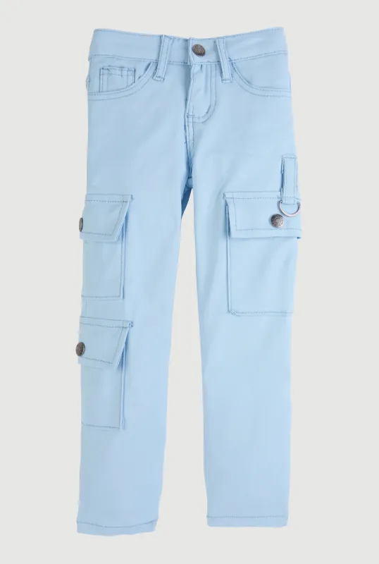 Little Girls Hyperstretch Straight Leg Cargo Pants sold by Rainbow