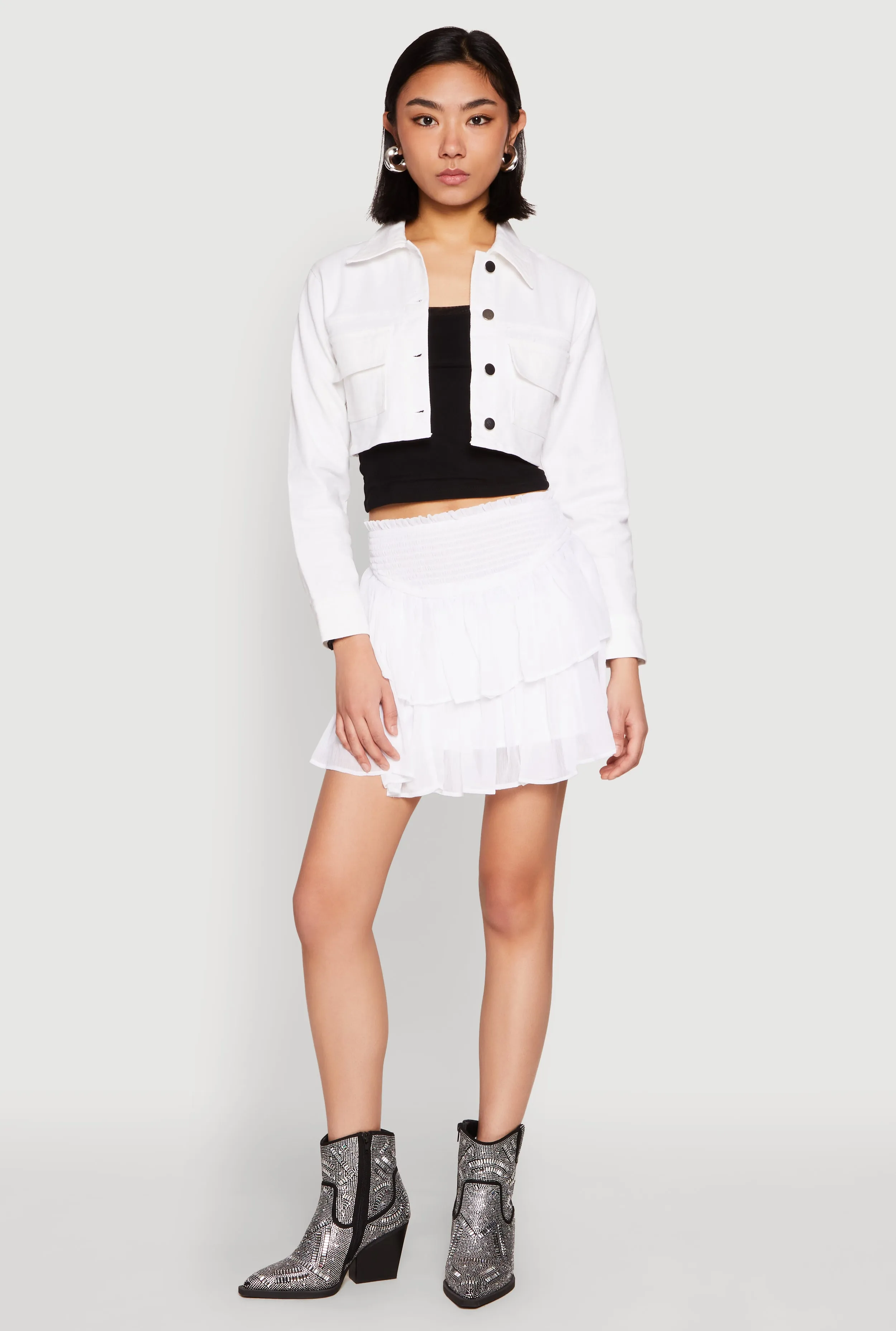 Spoon Jeans Denim Cropped Jacket sold by Rainbow product image thumbnail 3