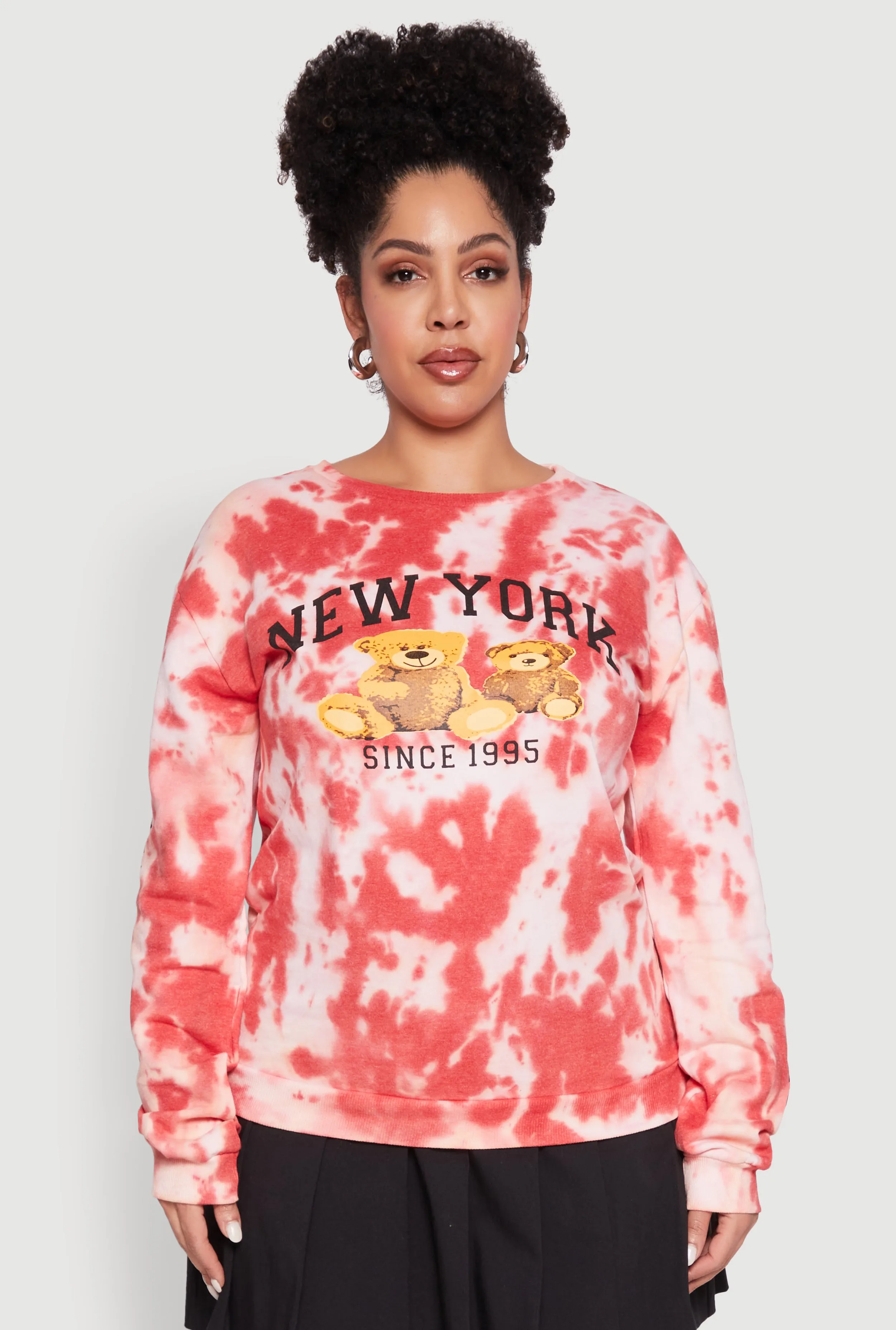 Plus Size Mineral Wash New York Bears Graphic Sweatshirt sold by Rainbow product image thumbnail 2