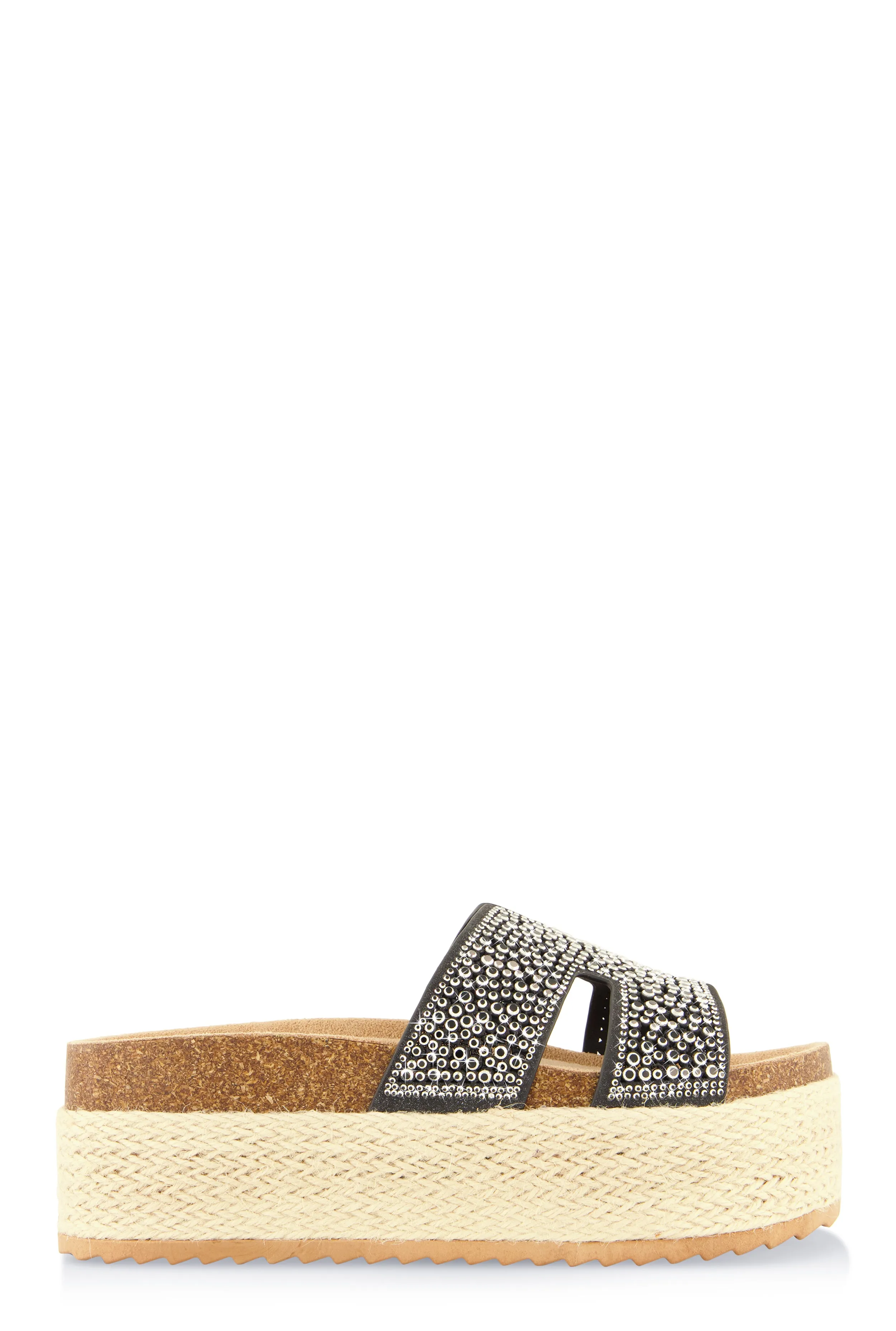 Embellished Band Espadrille Platform Slide Sandals sold by Rainbow product image thumbnail 2