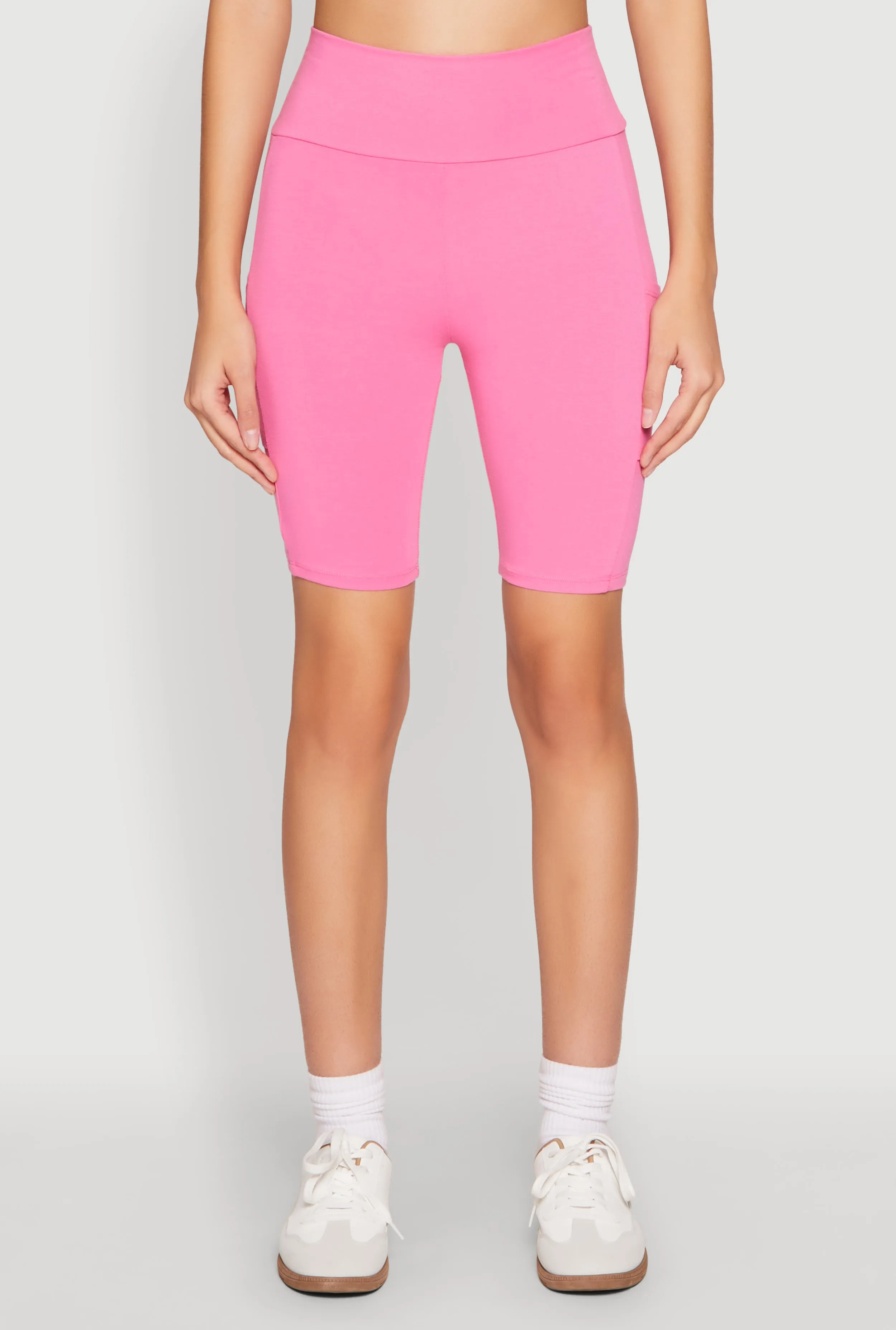 High Waisted Side Pocket Biker Shorts sold by Rainbow product image thumbnail 5