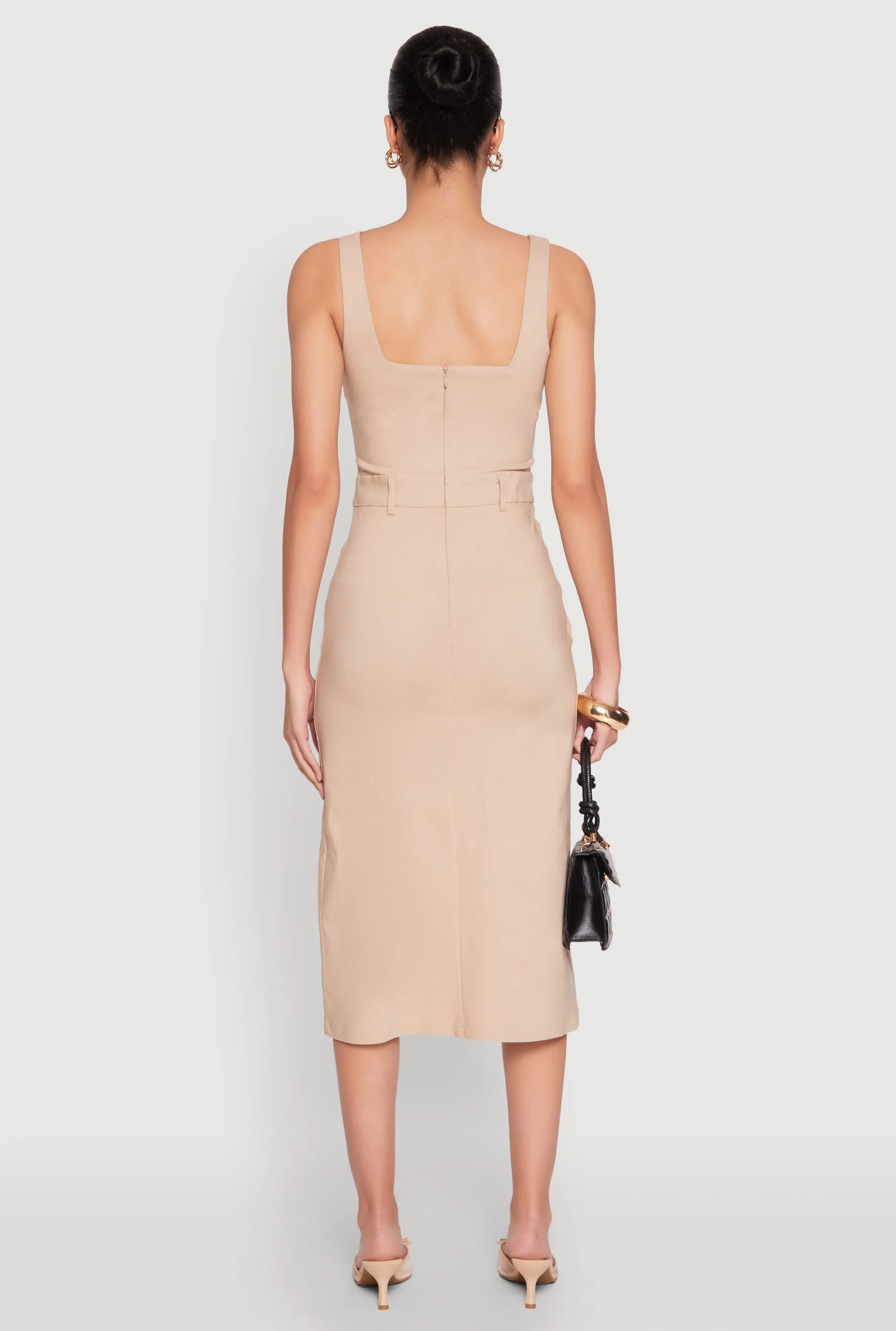 Slit Front Midi Tank Dress sold by Rainbow product image thumbnail 5