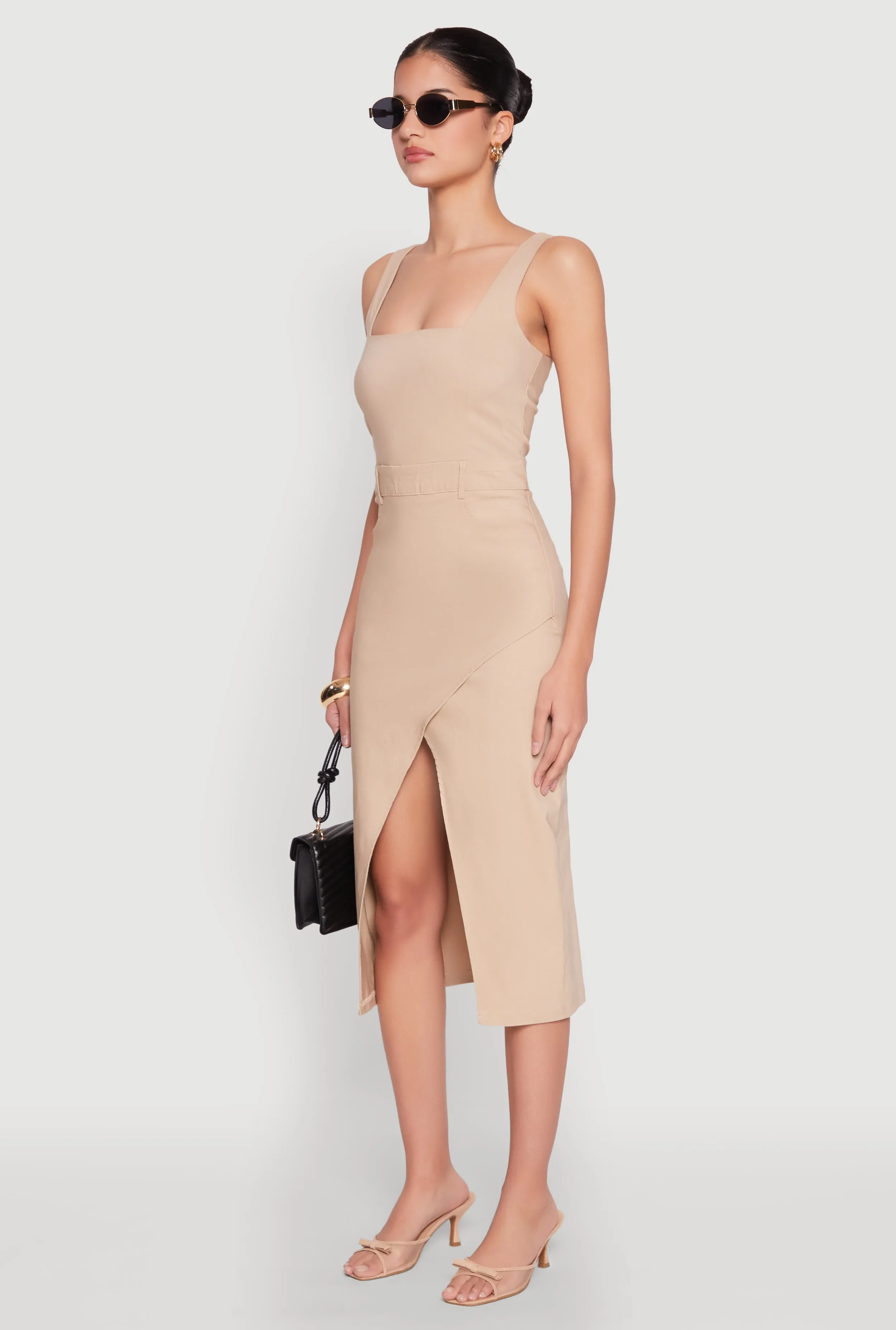 Slit Front Midi Tank Dress sold by Rainbow product image thumbnail 3
