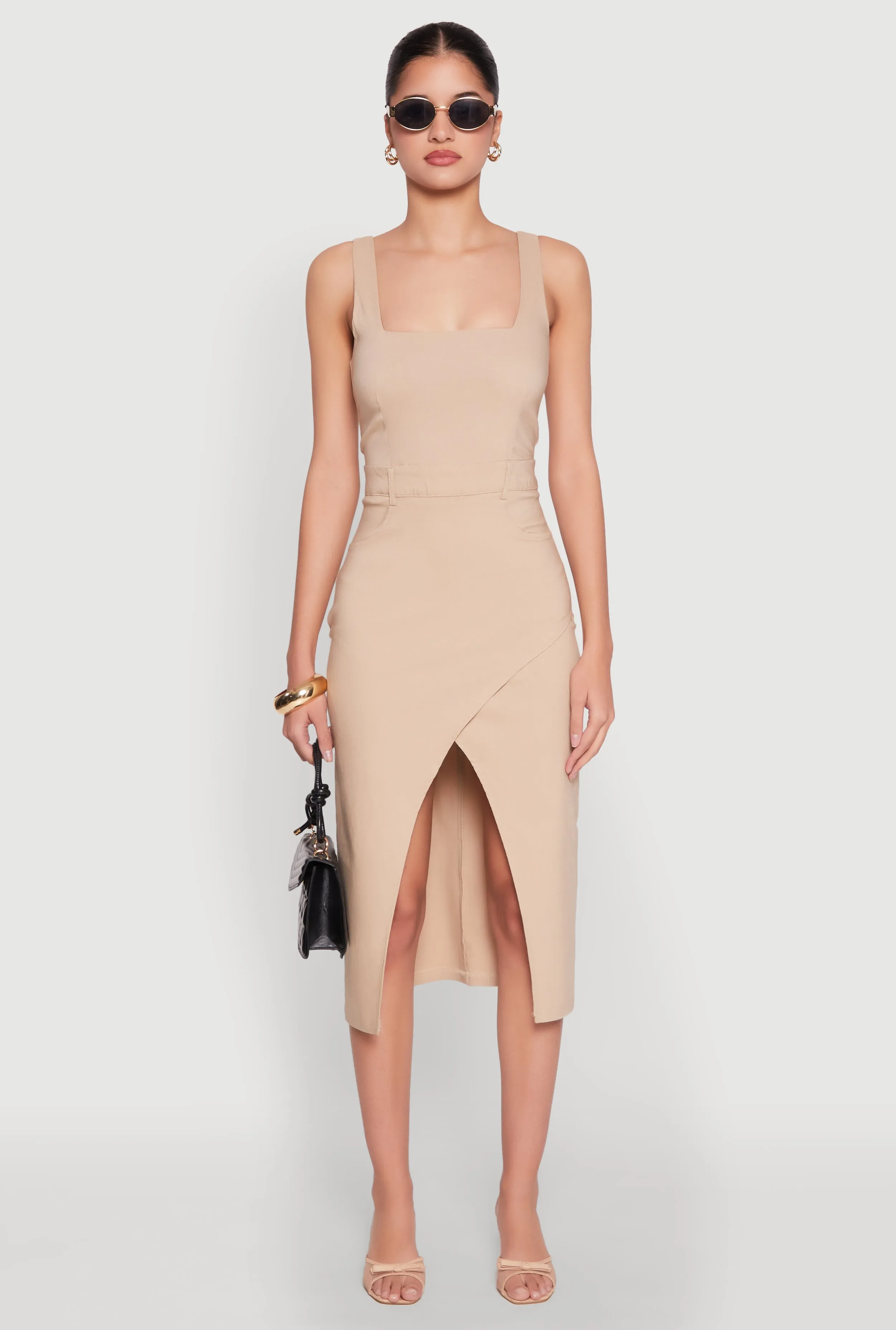 Slit Front Midi Tank Dress sold by Rainbow product image thumbnail 2