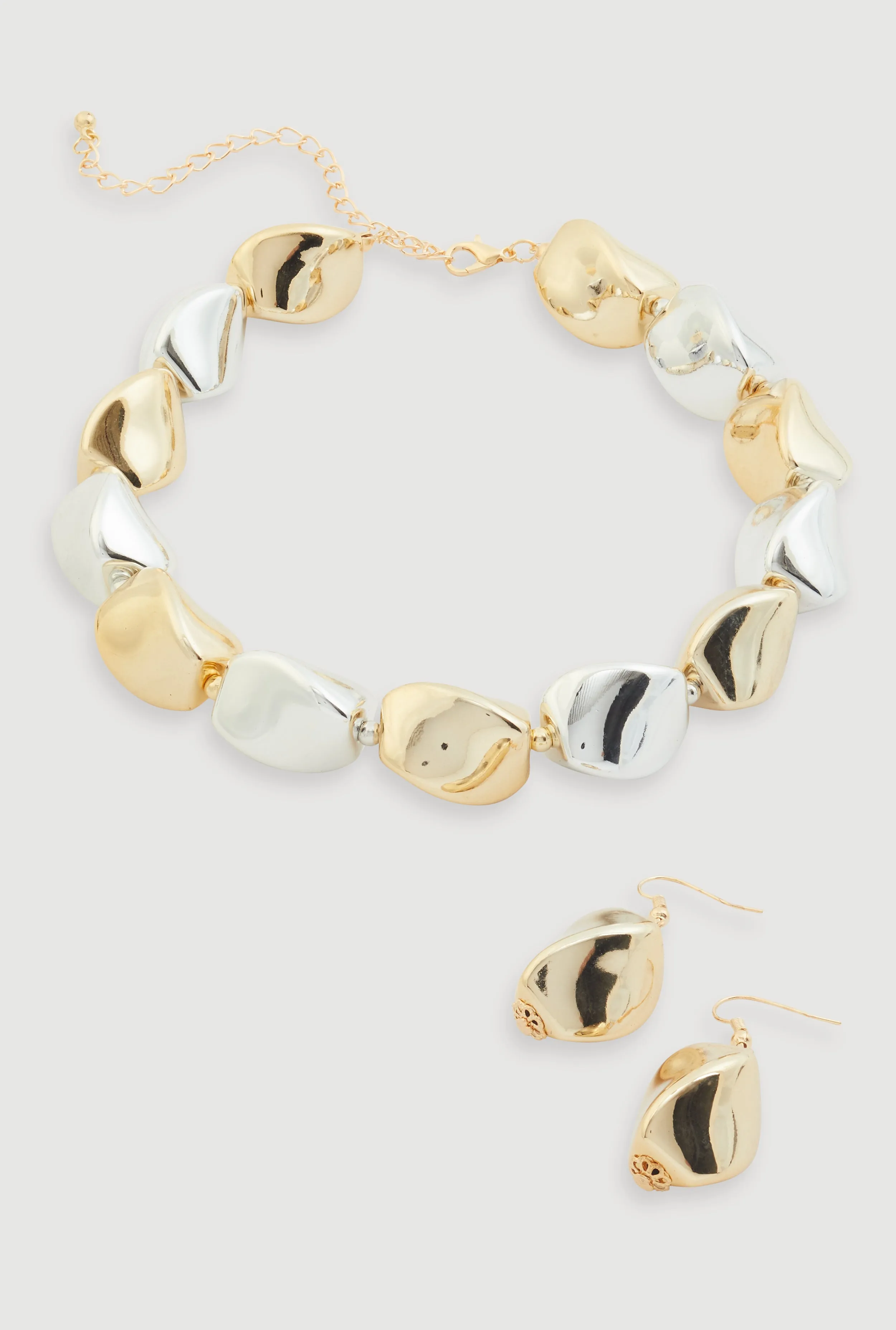 Chunky Bead Necklace with Drop Earrings sold by Rainbow