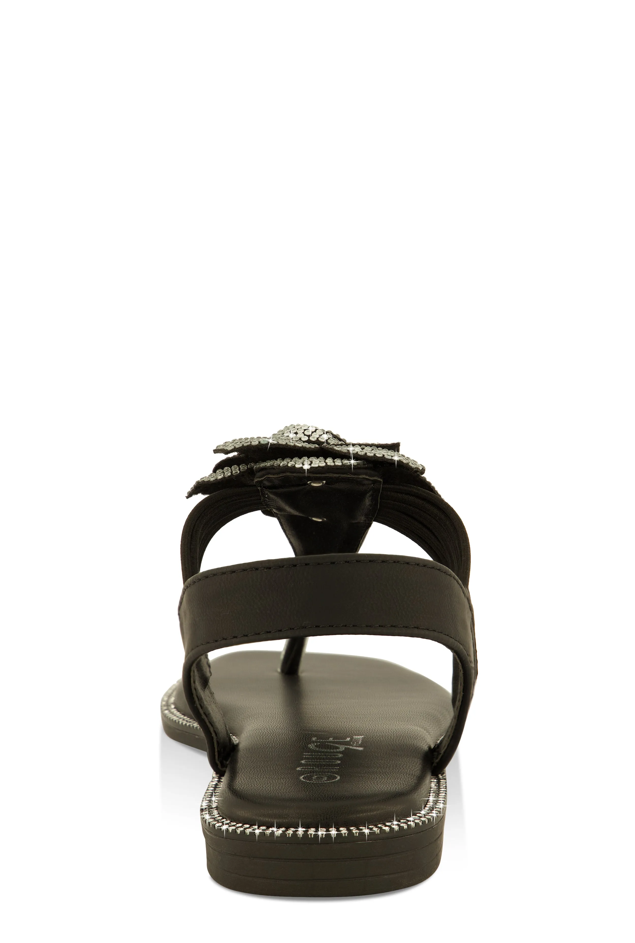 Flower Rhinestone Corded Thong Sandals sold by Rainbow product image thumbnail 3