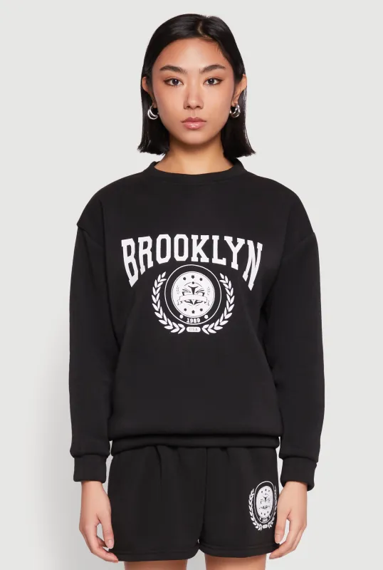 Fleece Brooklyn Graphic Sweatshirt sold by Rainbow