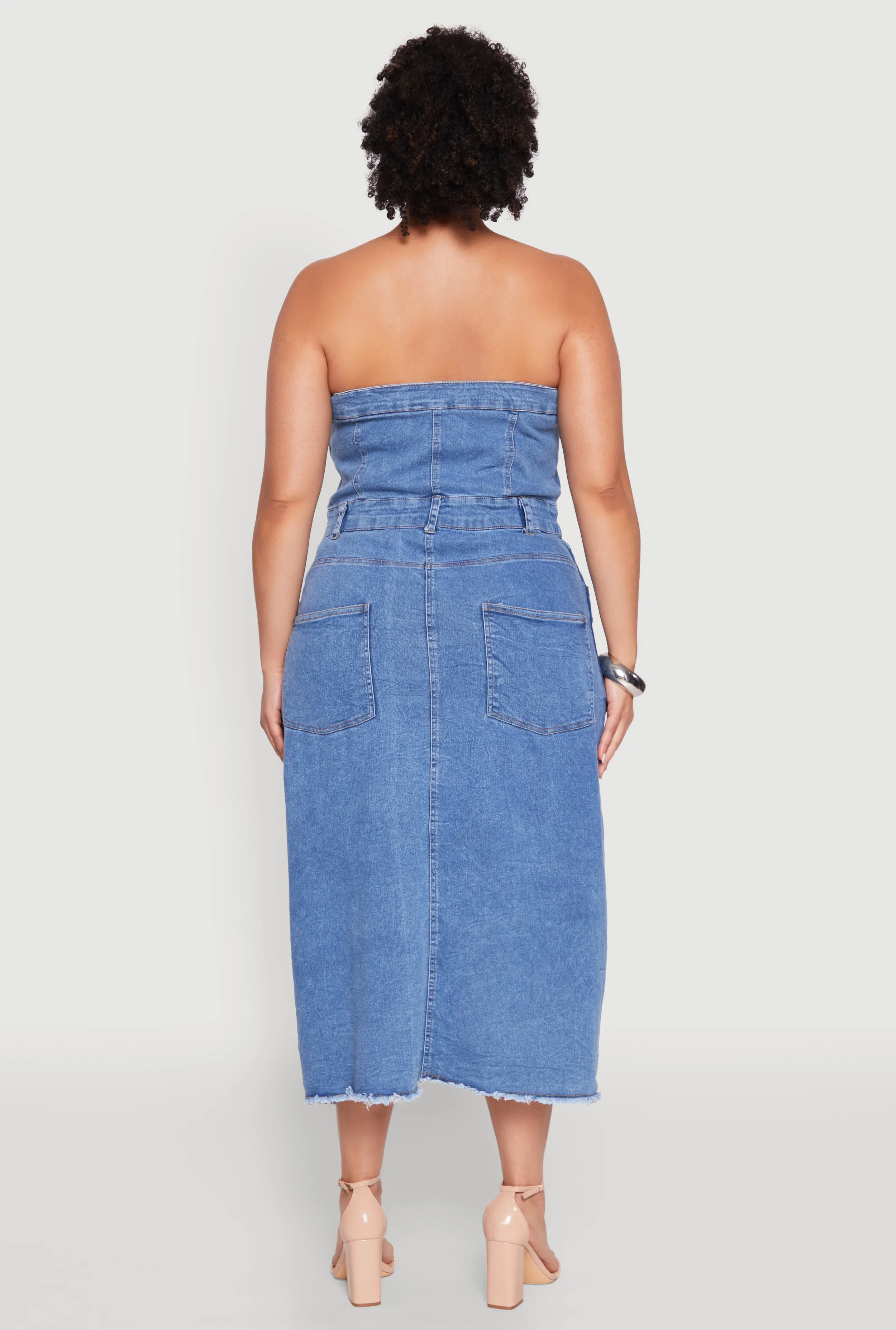 Plus Size Spoon Jeans Denim Tube Dress sold by Rainbow product image thumbnail 5
