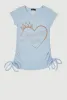 Little Girls 3D Rhinestone Queen Squad Graphic Top sold by Rainbow