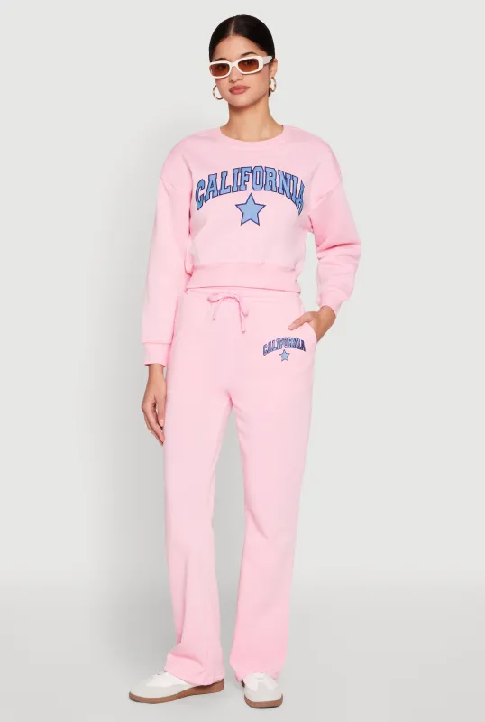 Fleece Graphic Drawstring Sweatpants sold by Rainbow