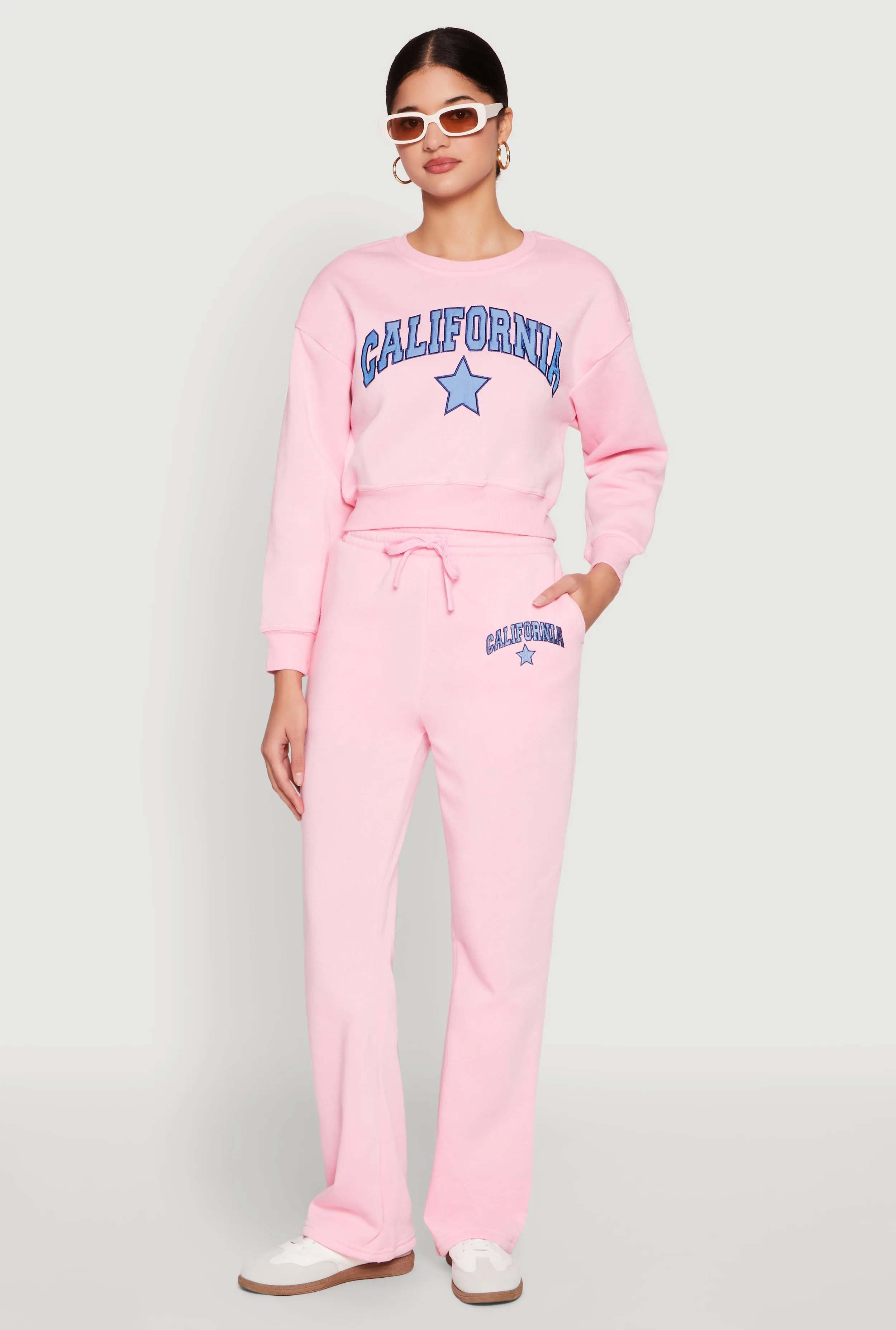 Fleece Graphic Drawstring Sweatpants sold by Rainbow