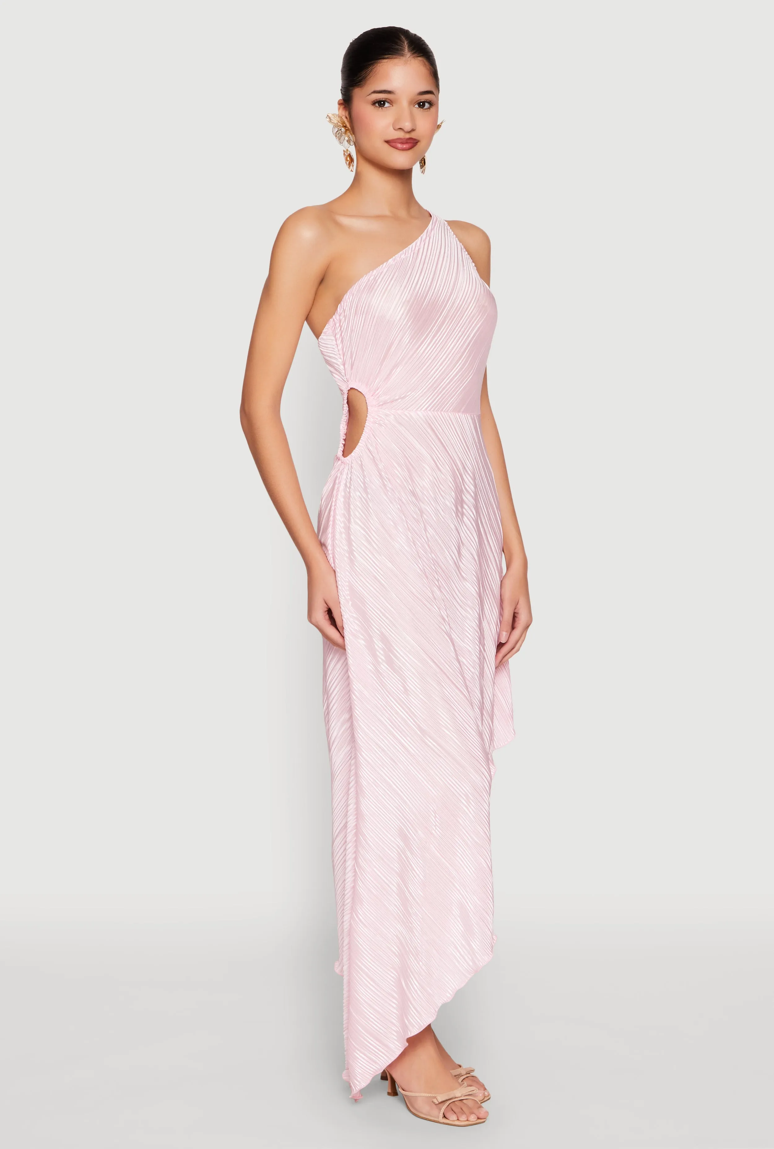 Plisse One Shoulder Asymmetrical Dress sold by Rainbow product image thumbnail 2