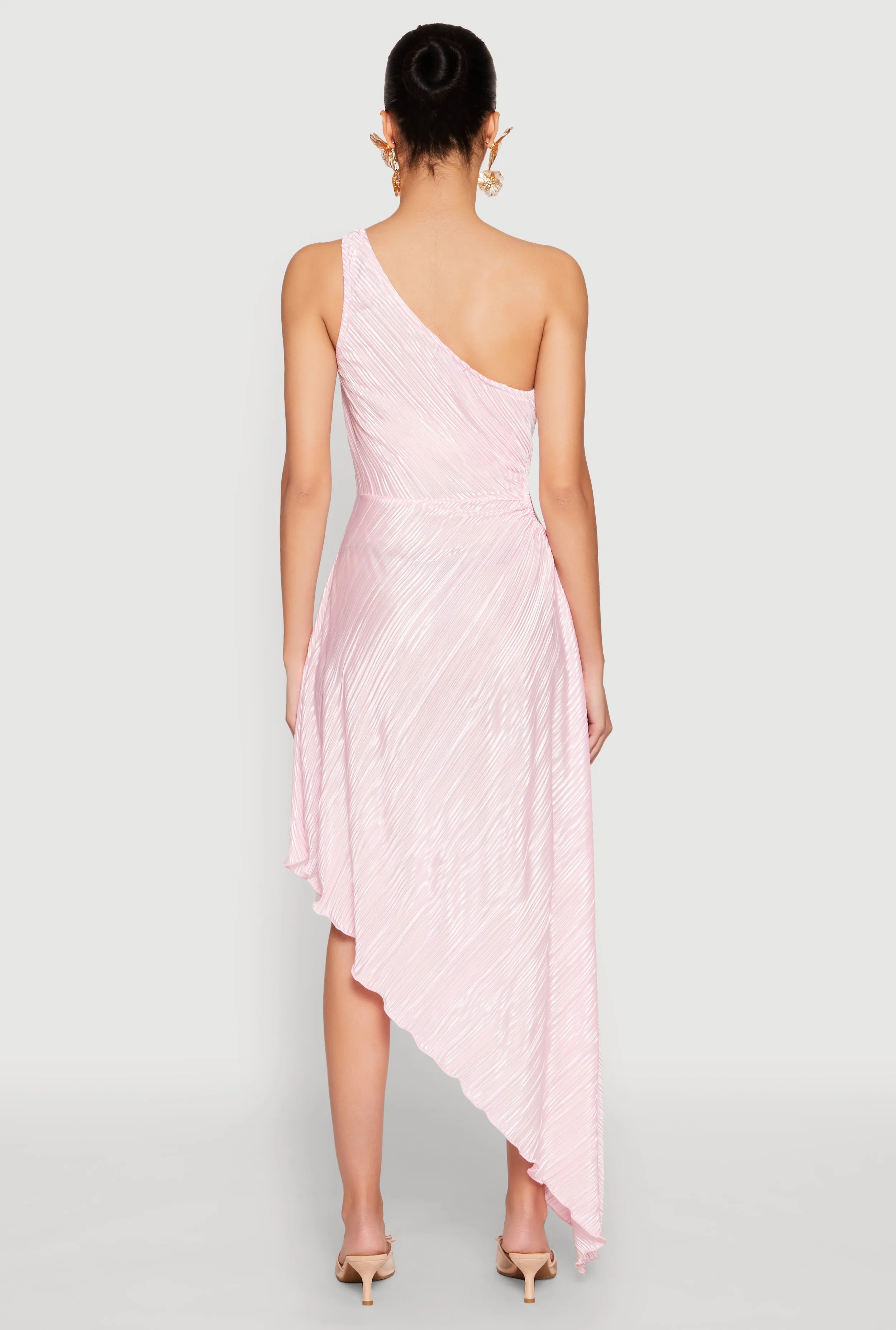 Plisse One Shoulder Asymmetrical Dress sold by Rainbow product image thumbnail 5