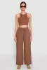 Gauze Knit Drawstring Wide Leg Pants sold by Rainbow