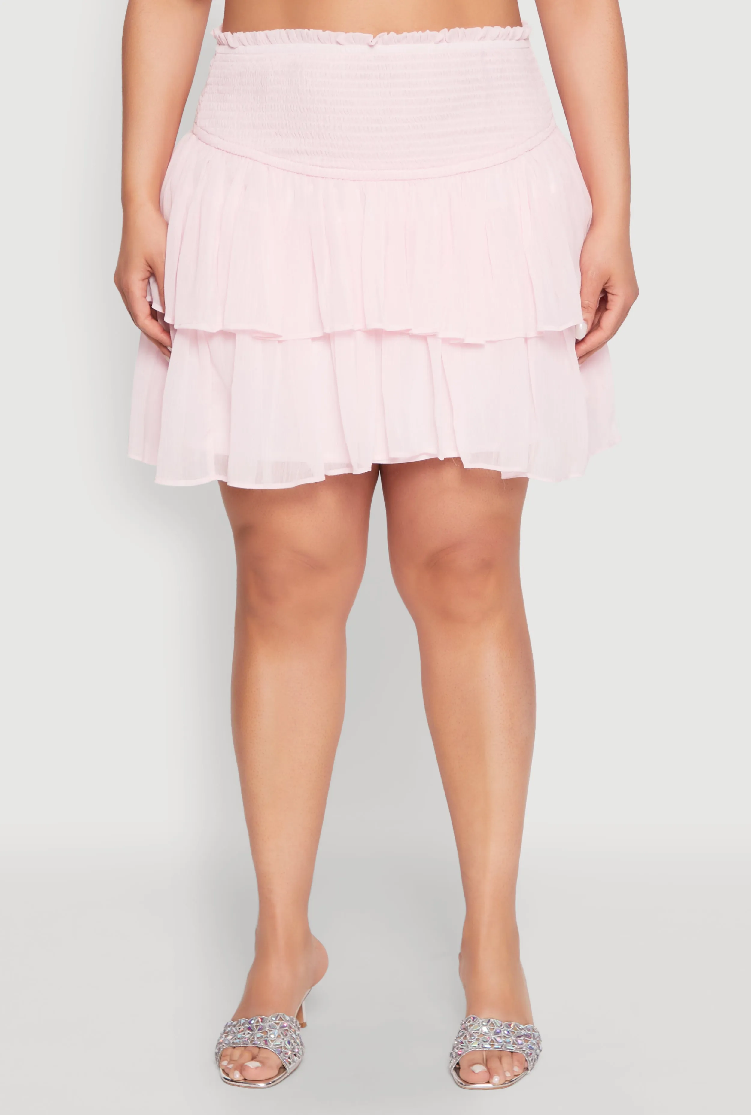 Plus Size Spoon Jeans Chiffon Tiered Skirt sold by Rainbow product image thumbnail 3