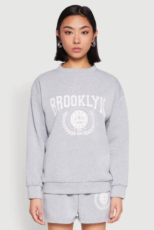 Fleece Brooklyn Graphic Sweatshirt sold by Rainbow