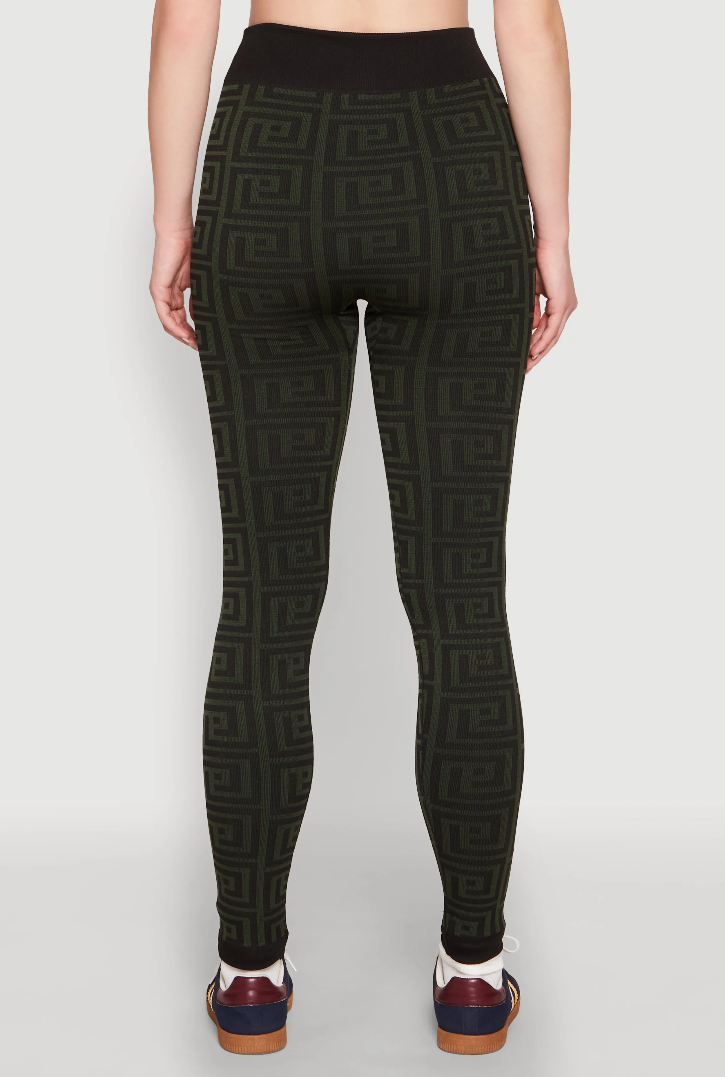 Greek Key Color Block Print Leggings sold by Rainbow product image thumbnail 5