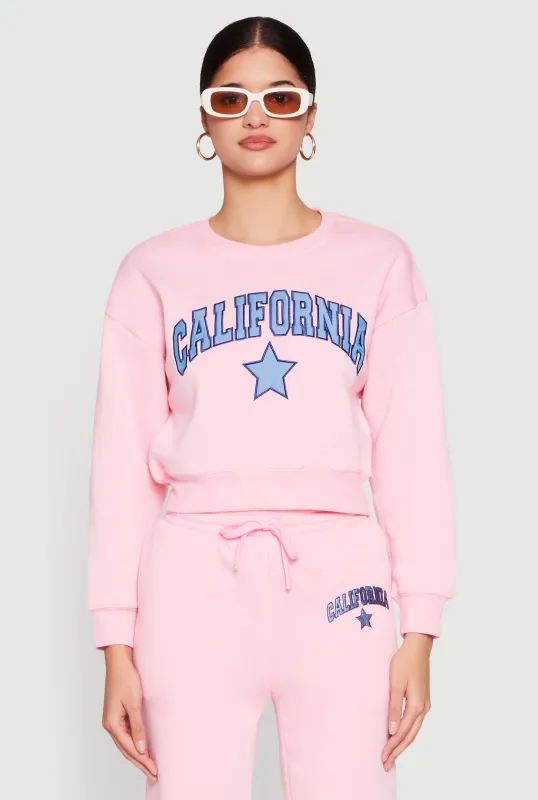 Fleece Graphic Cropped Sweatshirt sold by Rainbow