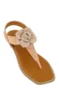 Flower Rhinestone Corded Thong Sandals sold by Rainbow