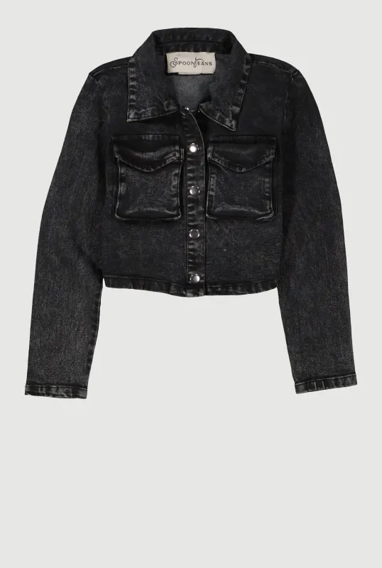 Girls Mineral Wash Jean Jacket sold by Rainbow