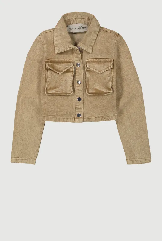 Girls Mineral Wash Jean Jacket sold by Rainbow