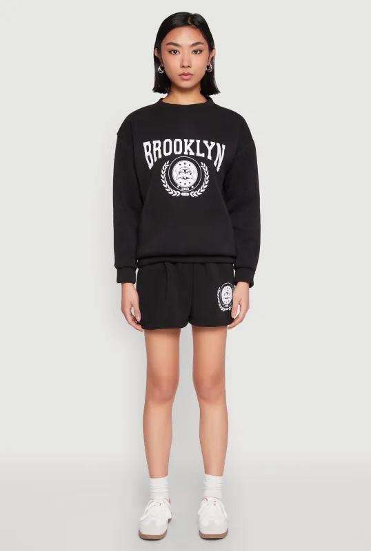 Fleece Brooklyn Graphic Sweatshorts sold by Rainbow