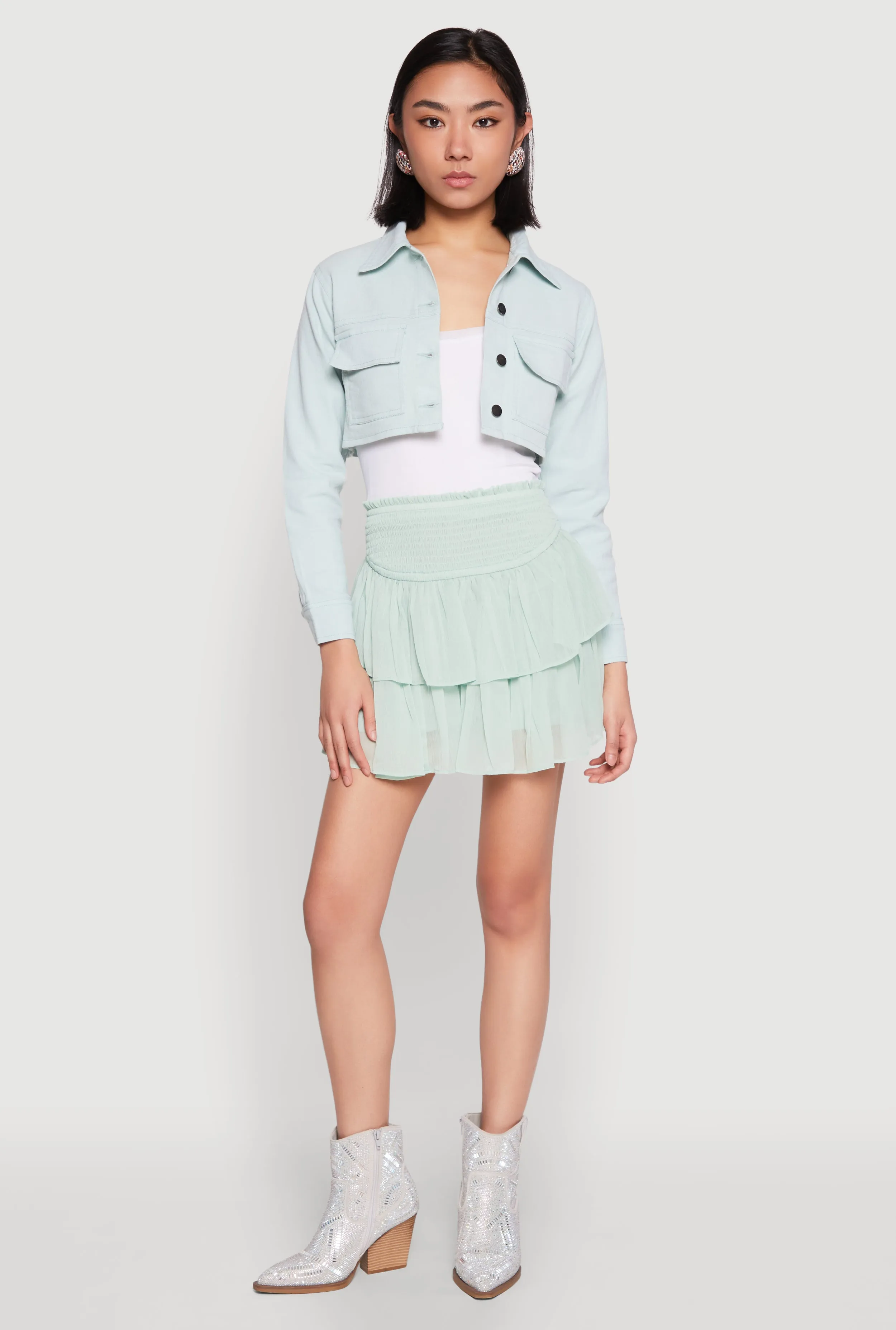 Spoon Jeans Denim Cropped Jacket sold by Rainbow product image thumbnail 2