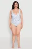 Plus Size Gingham Island Print One Piece Swimsuit sold by Rainbow