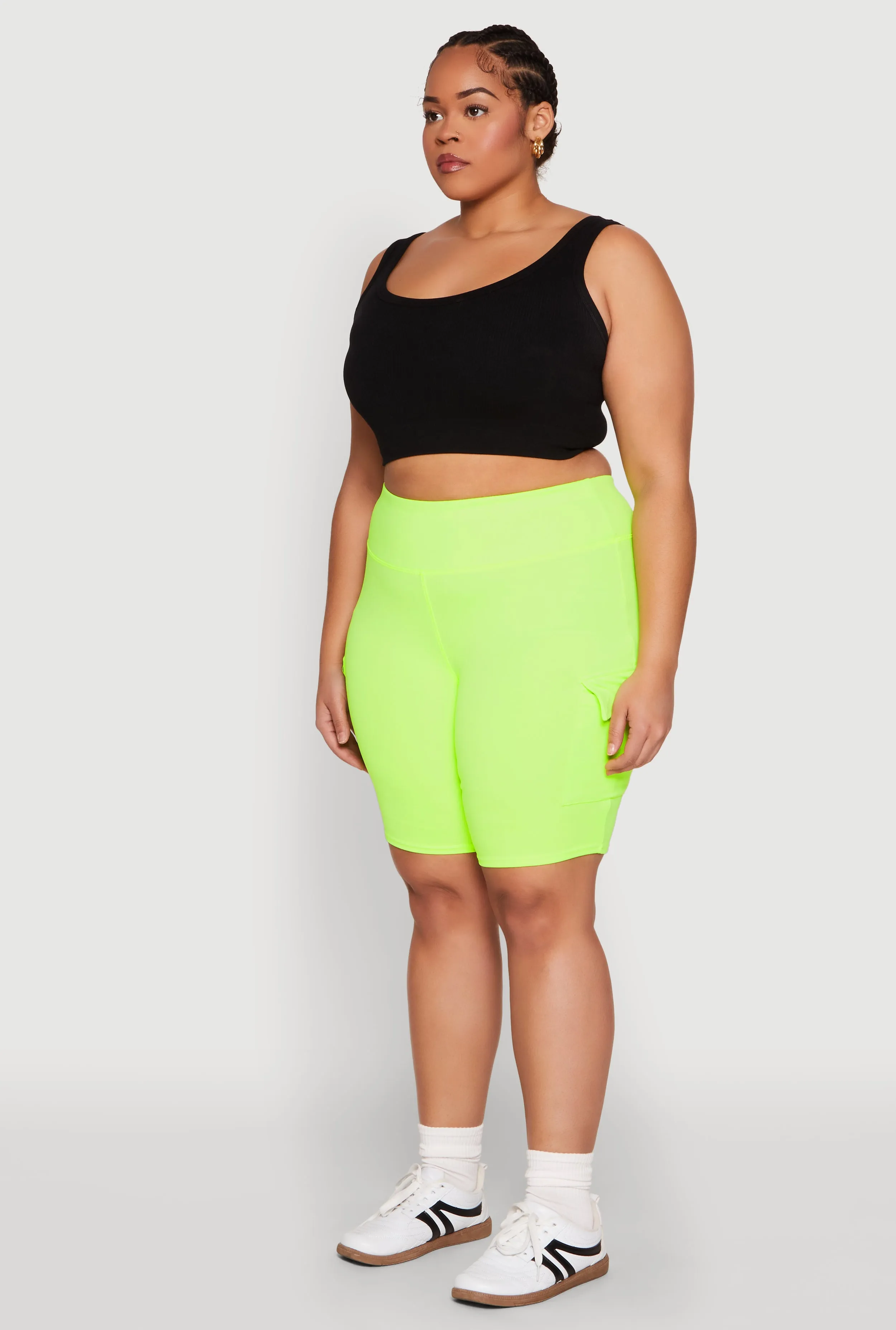 Plus Size Spandex Cargo Biker Shorts sold by Rainbow product image thumbnail 3