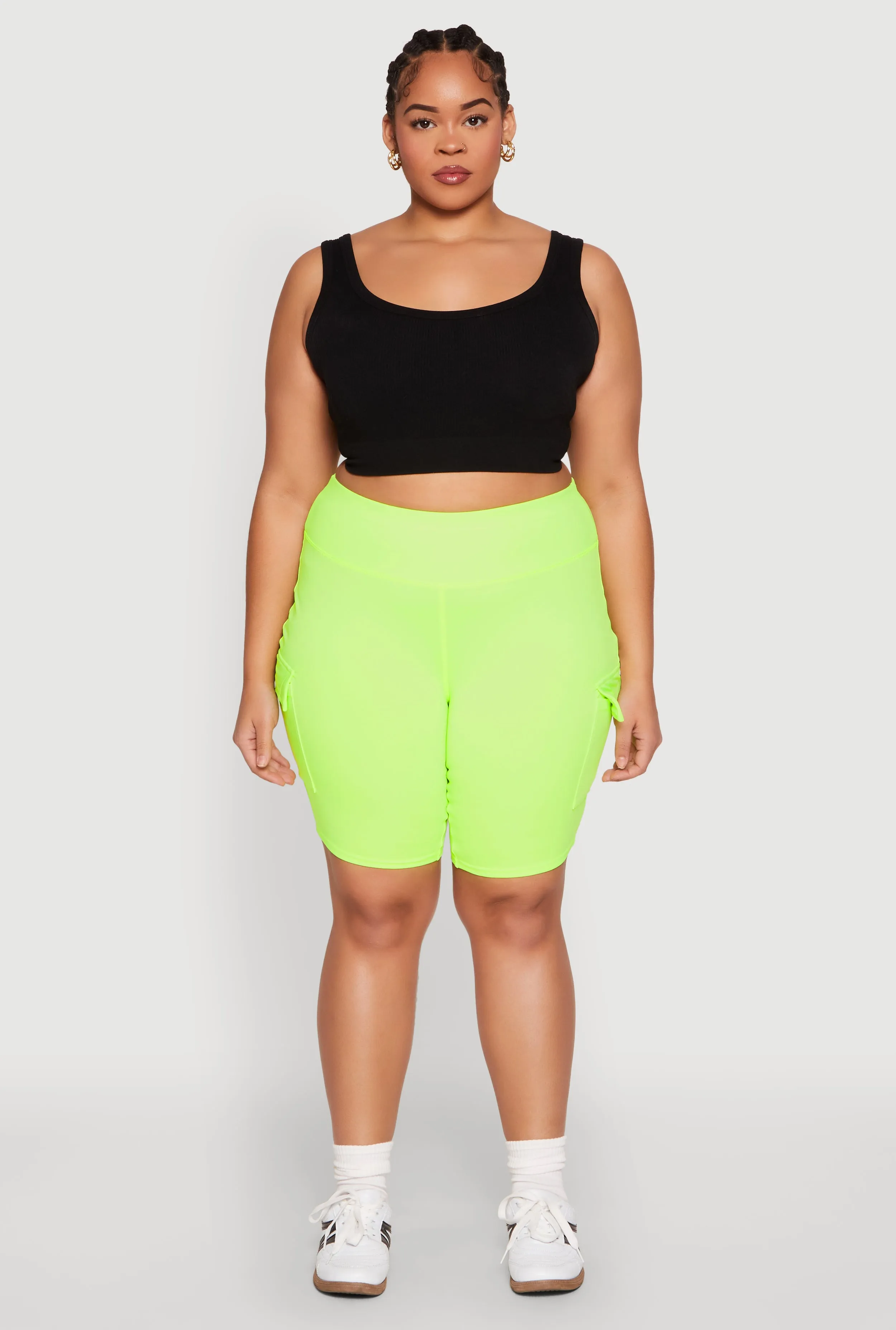 Plus Size Spandex Cargo Biker Shorts sold by Rainbow product image thumbnail 2