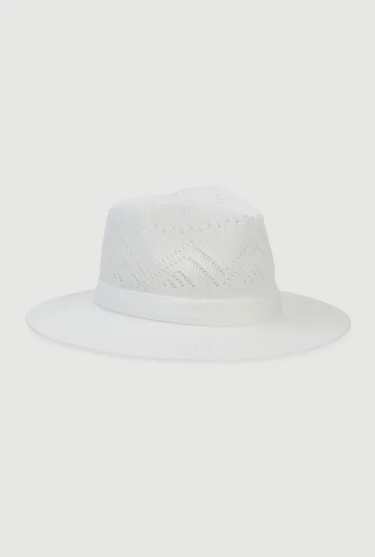 Cut Out Detail Panama Hat sold by Rainbow