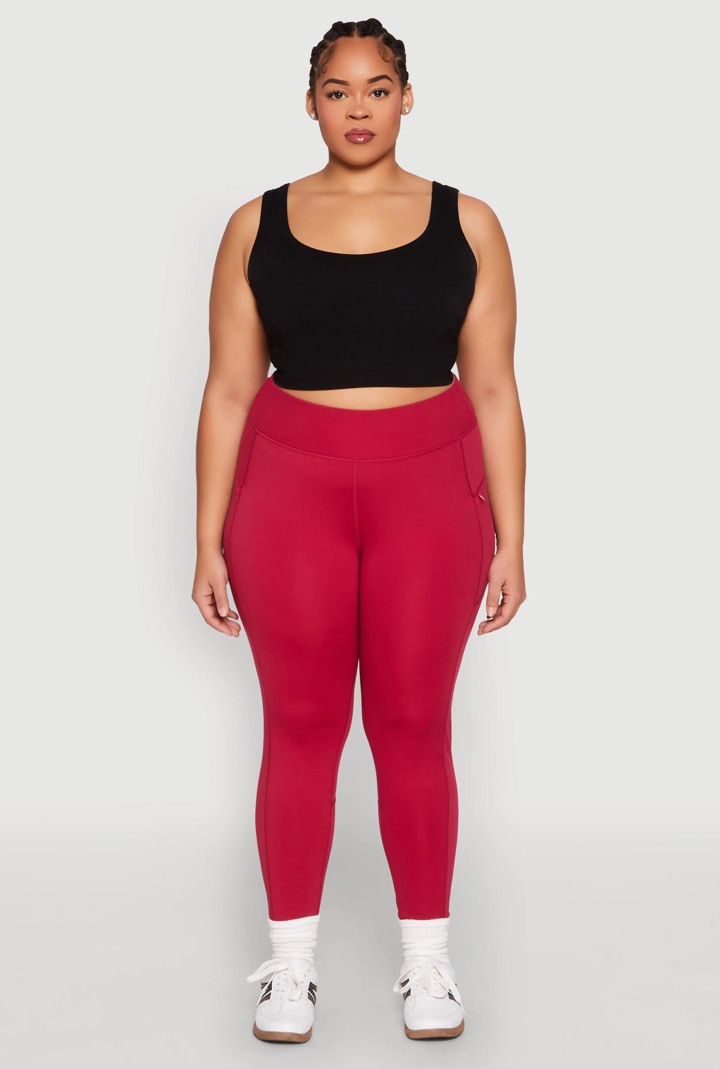 Plus Size Side Zip Pocket Leggings sold by Rainbow product image thumbnail 2