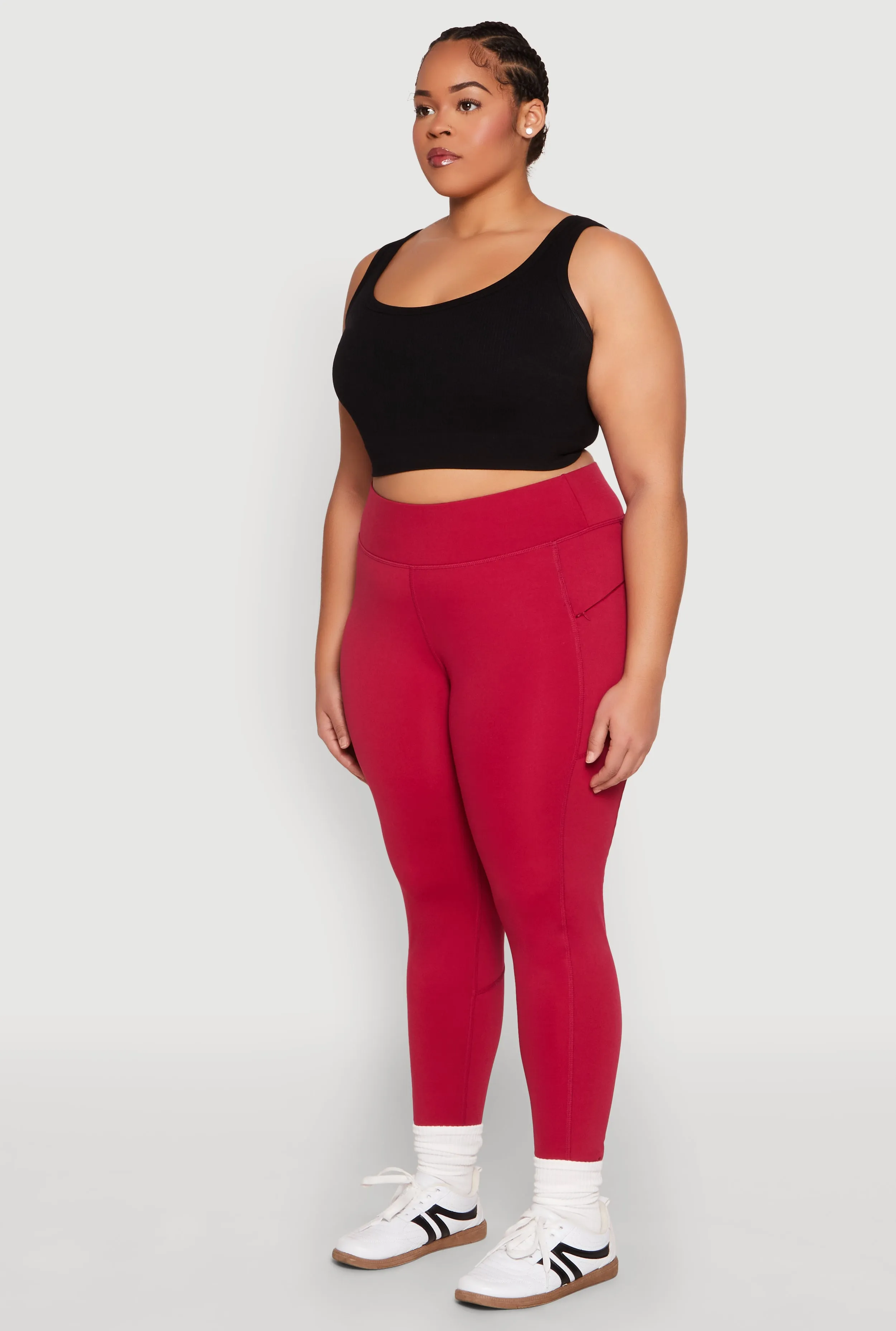 Plus Size Side Zip Pocket Leggings sold by Rainbow product image thumbnail 3