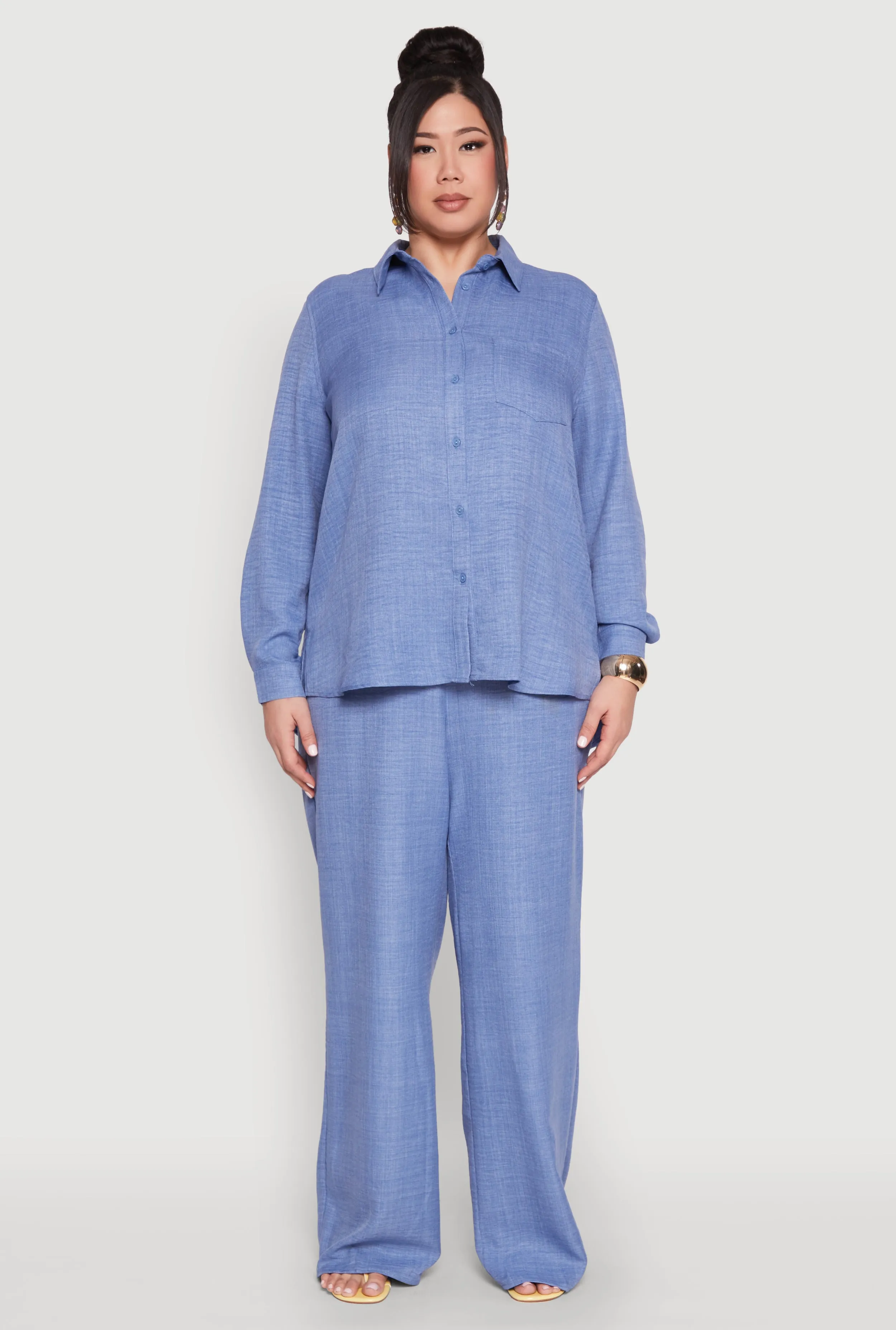 Plus Size Linen Oversized Shirt sold by Rainbow product image thumbnail 3