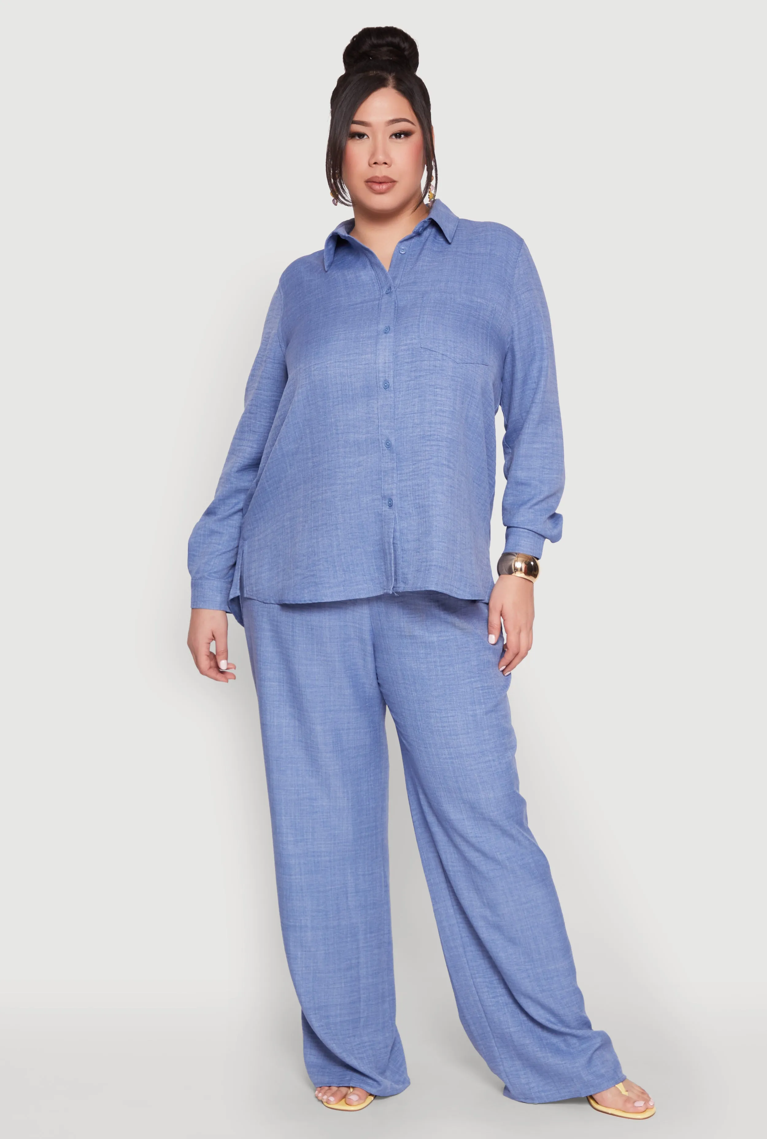 Plus Size Linen Oversized Shirt sold by Rainbow product image thumbnail 2